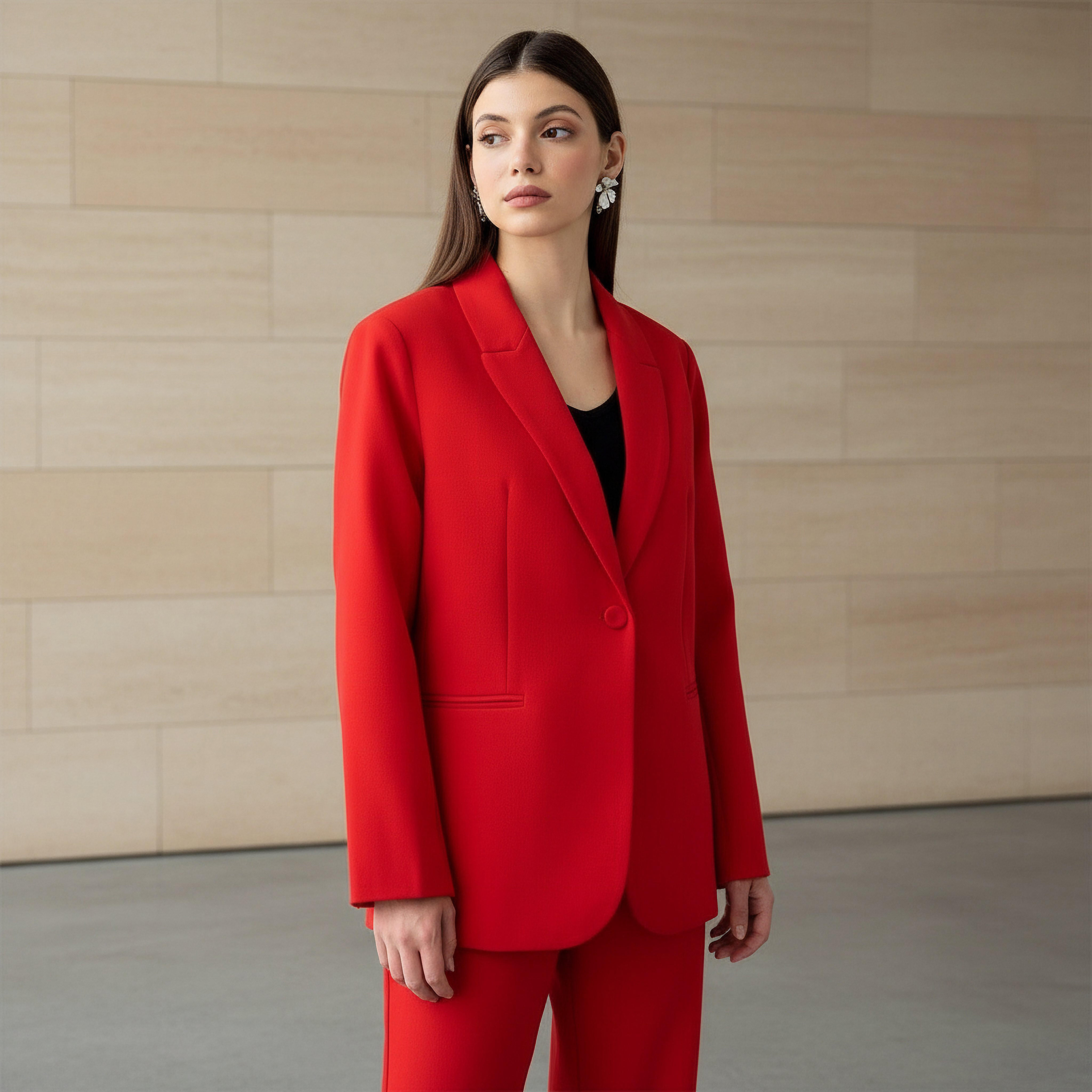 بليزر عادي بزر واحد وياقة مطوية-women-clothing-coatsandjackets-blazers-image-5