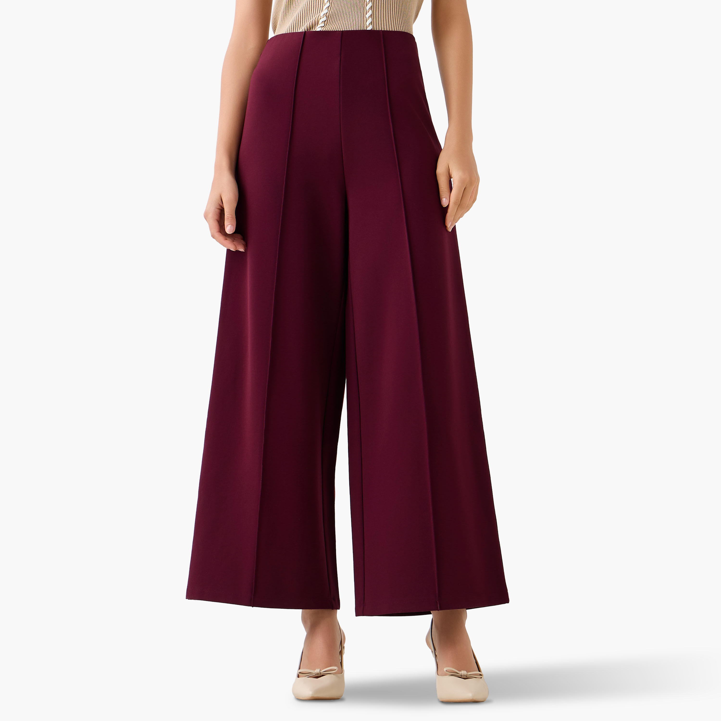 بنطلون واسع الساقين كامل الطول-women-clothing-bottoms-trousers-image-5