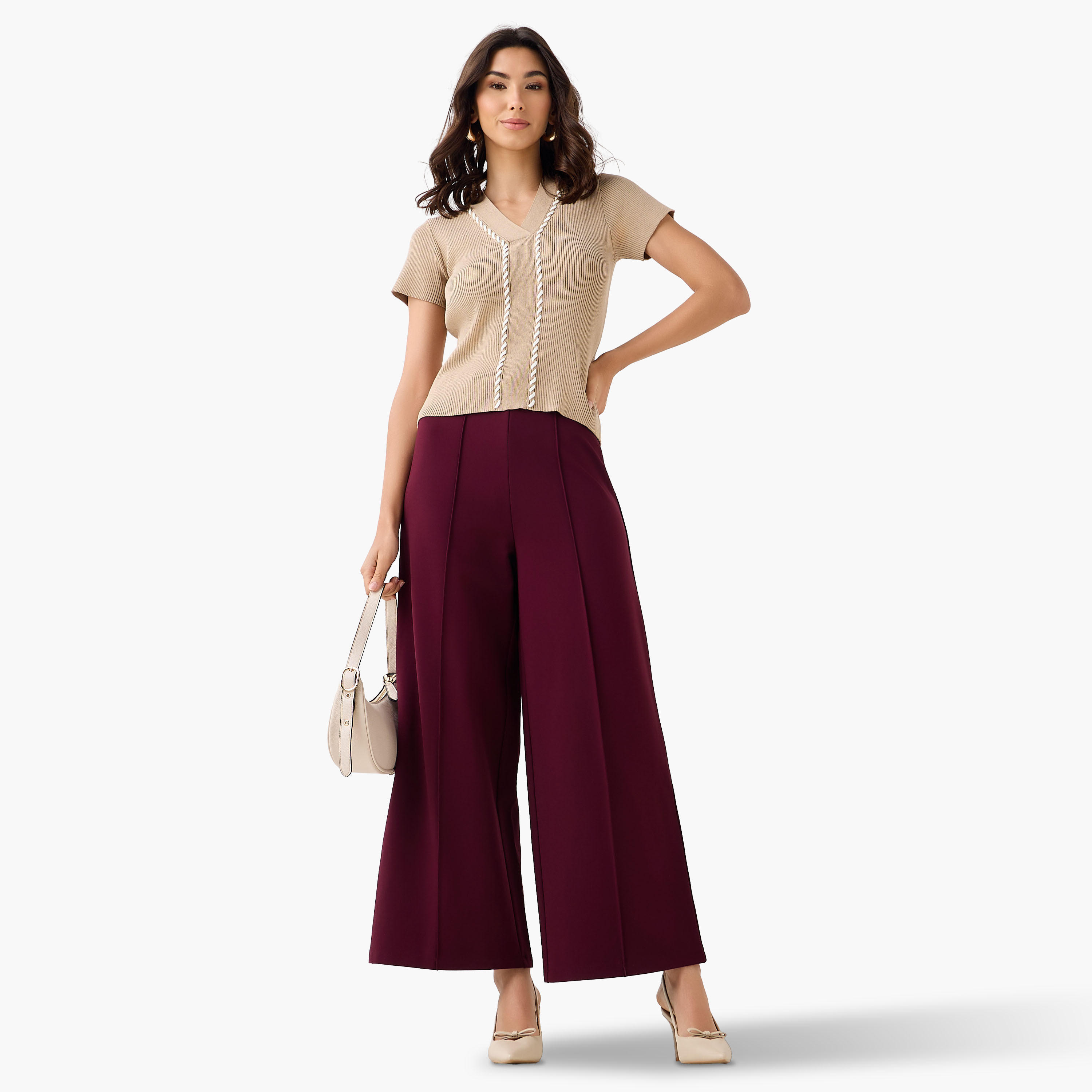 بنطلون واسع الساقين كامل الطول-women-clothing-bottoms-trousers-image-3