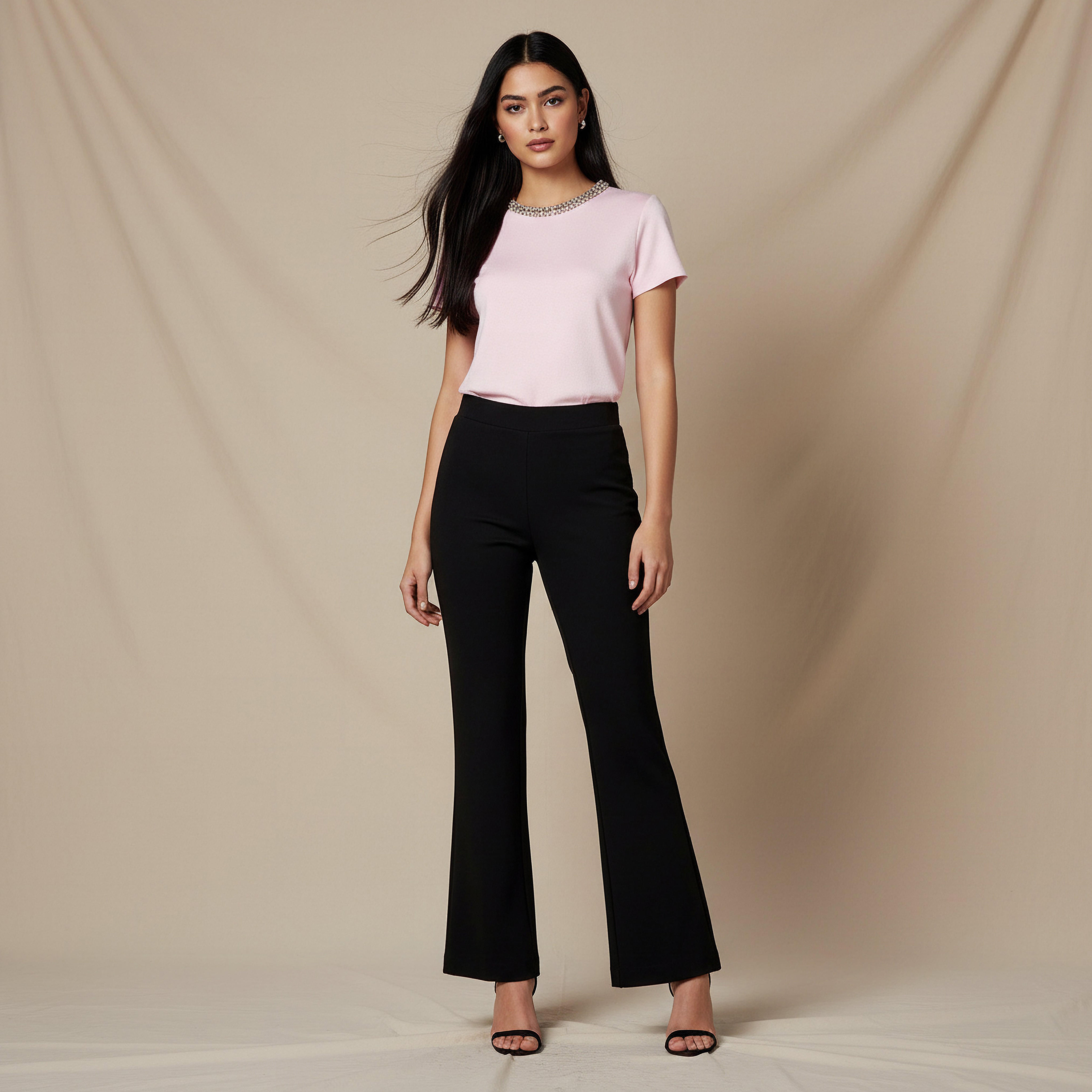High Rise Ankle Length Bootcut Trousers-women-clothing-bottoms-trousers-image-2