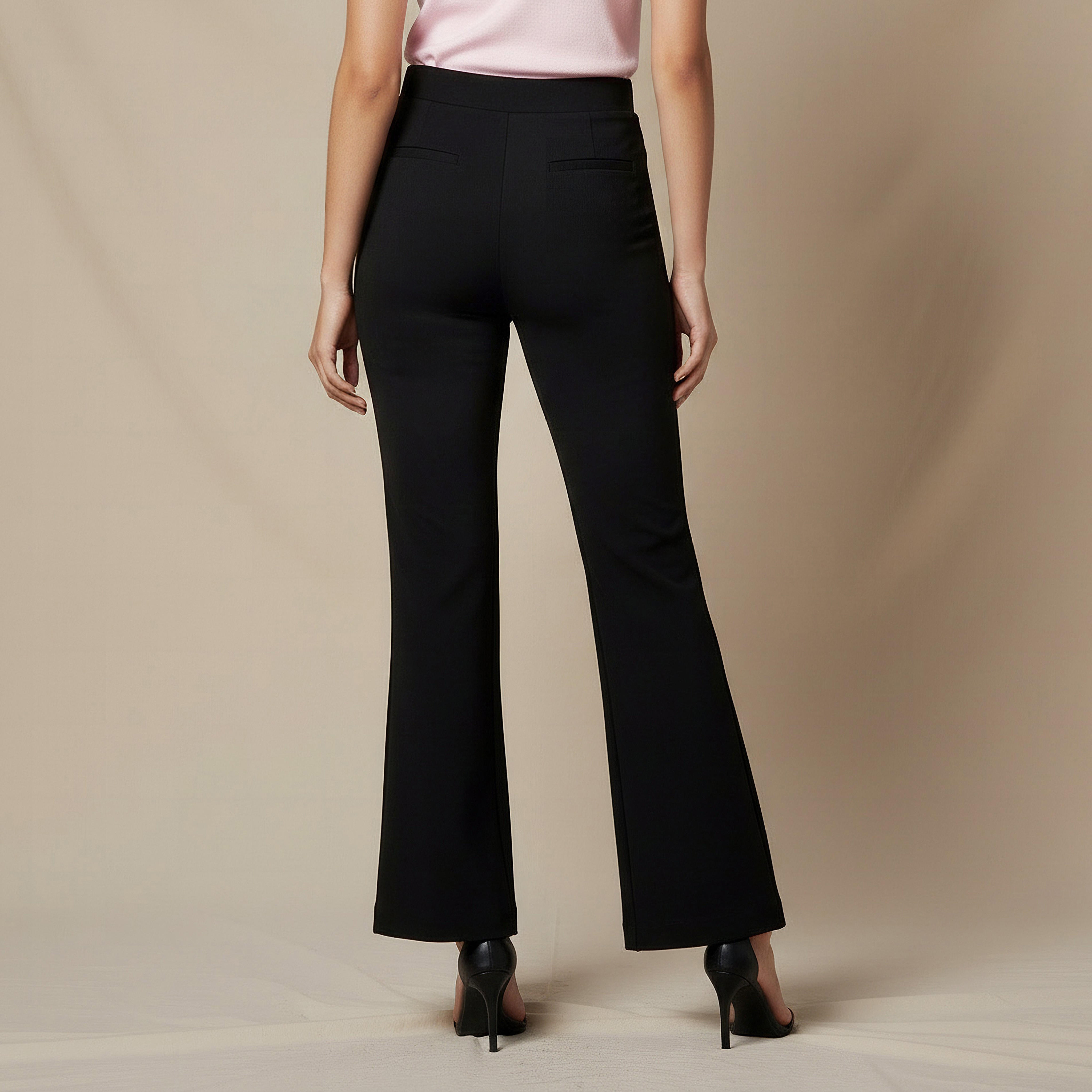 High Rise Ankle Length Bootcut Trousers-women-clothing-bottoms-trousers-image-3