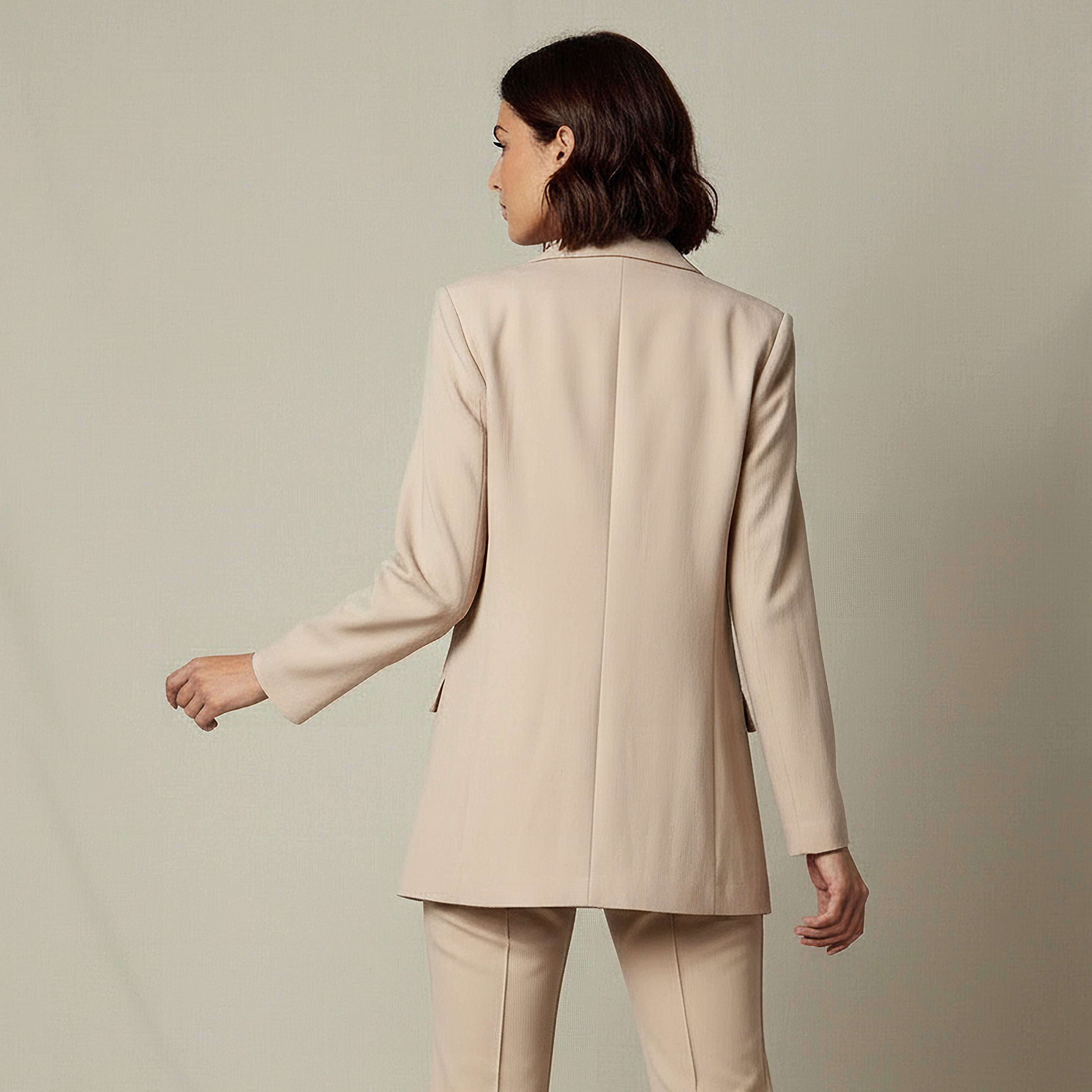 جاكيت بليزر بقصة واسعة وبصدر بإغلاق مزدوج-women-clothing-coordsets-image-2