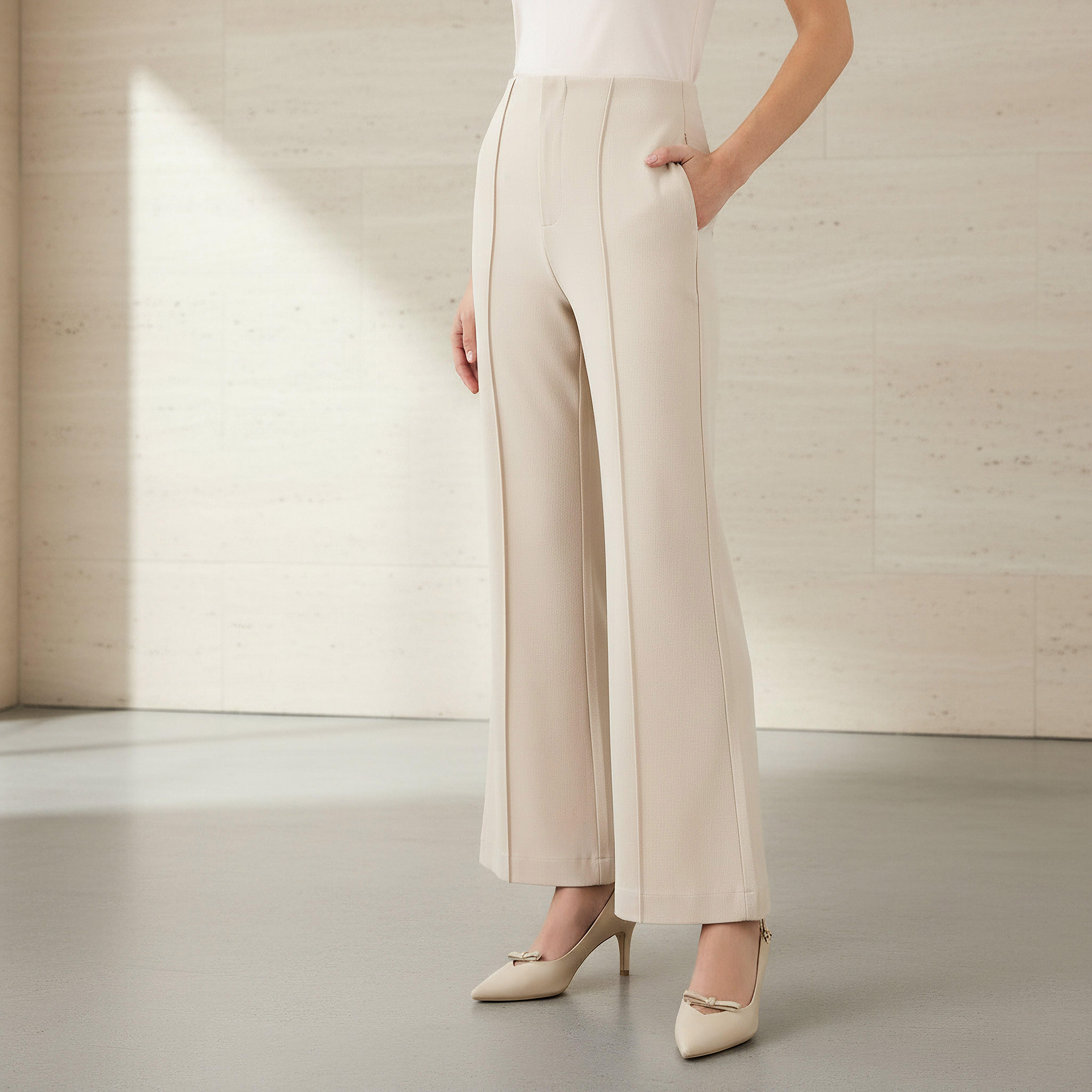 Regular Fit Pintuck Pants-women-clothing-coordsets-image-1