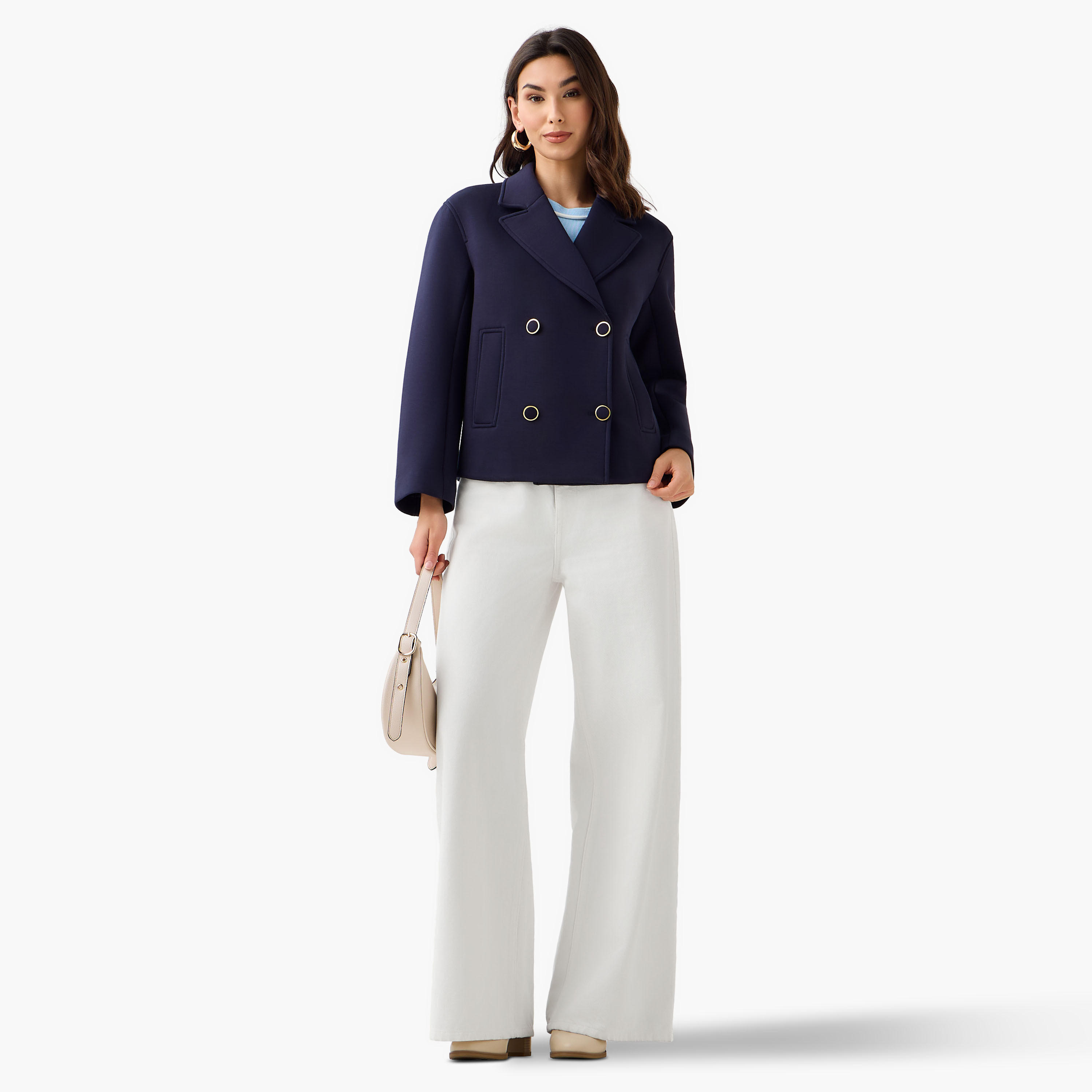 بليزر بقصّة عادية وياقة مطوية-women-clothing-coatsandjackets-blazers-image-4