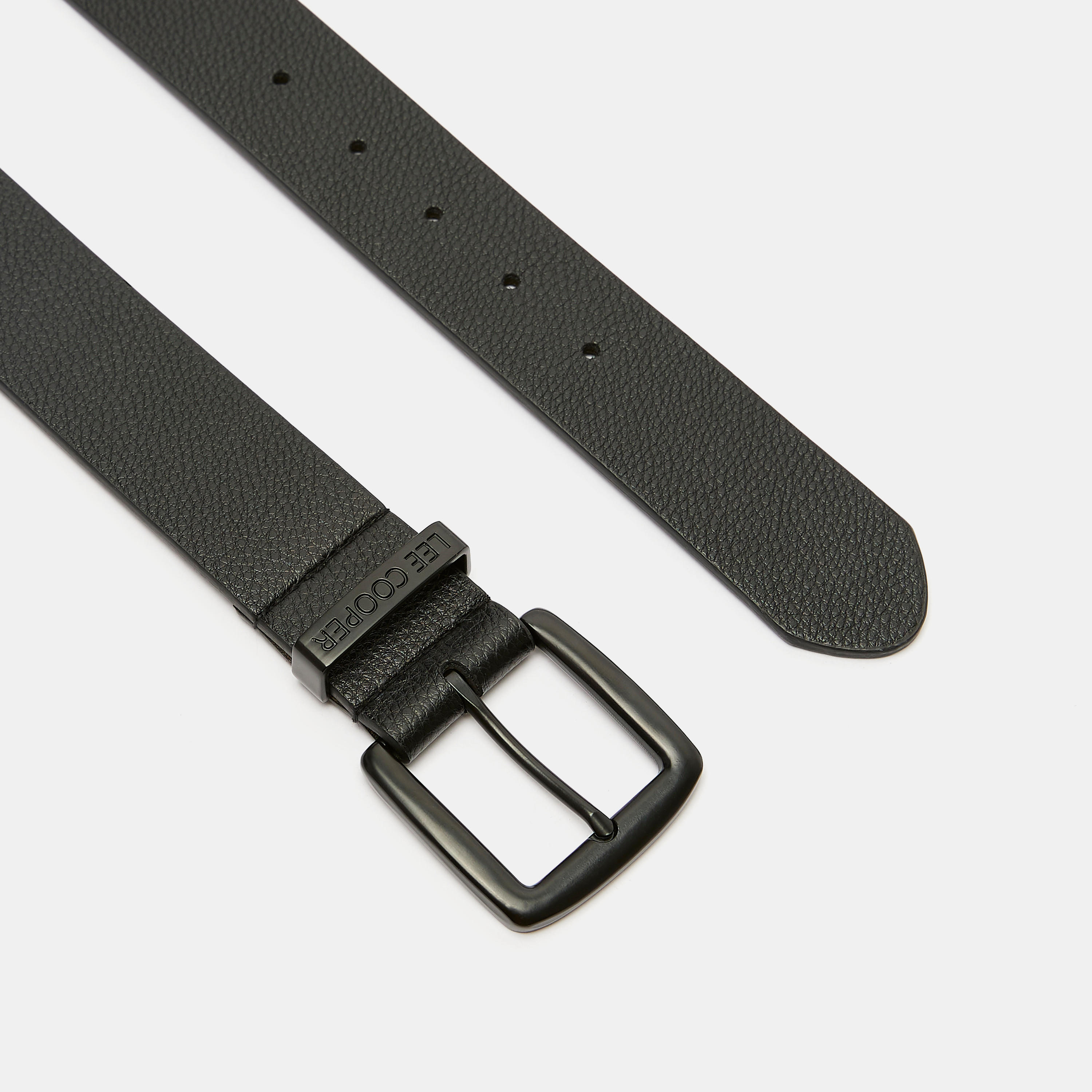 حزام بارز الملمس بإبزيم بدبّوس إغلاق من لي كوبر-men-beltsandwallets-belts-image-2