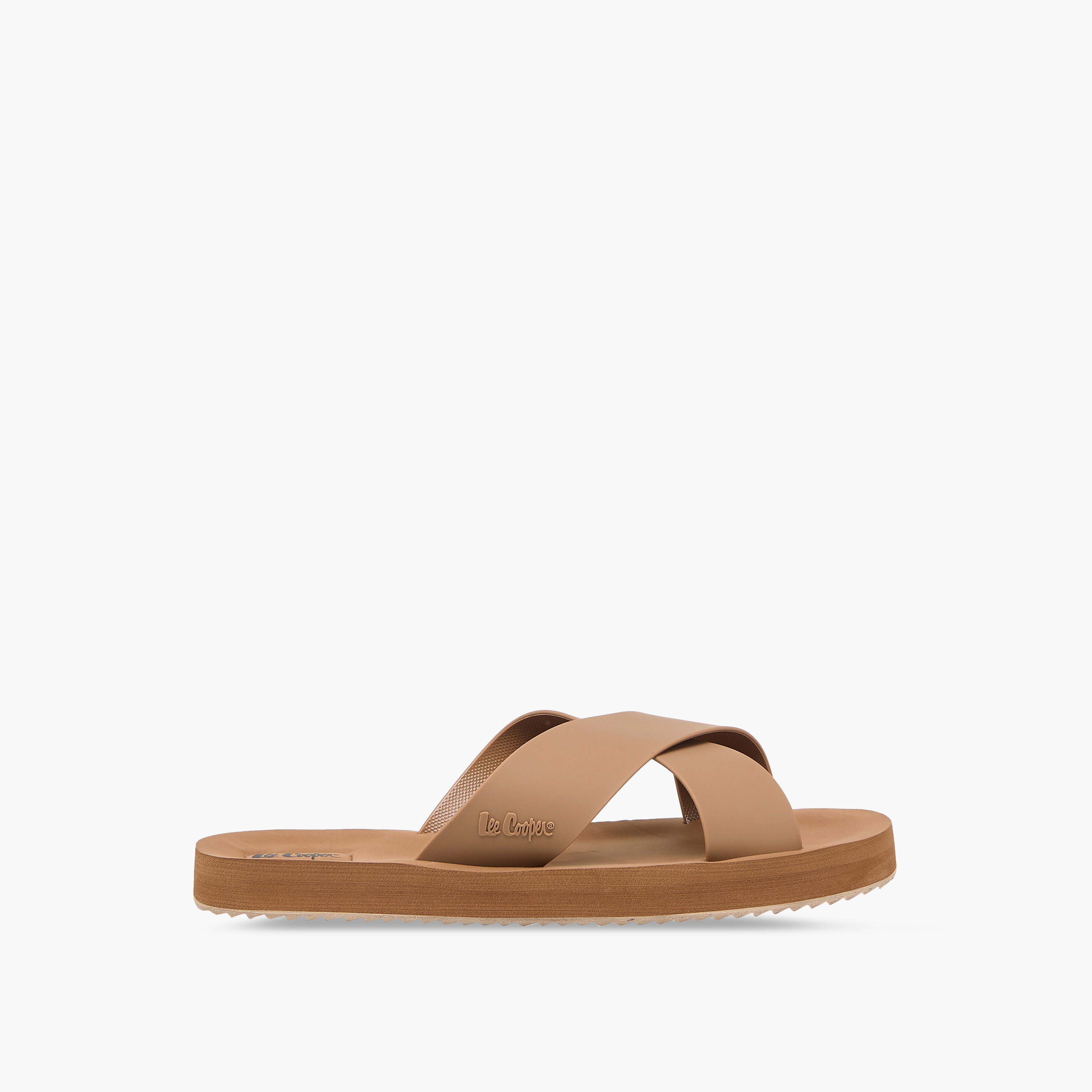 شبشب بحزام متقاطع وتفاصيل شعار للرجال من لي كوبر-men-shoes-flipflopsandslides-image-2