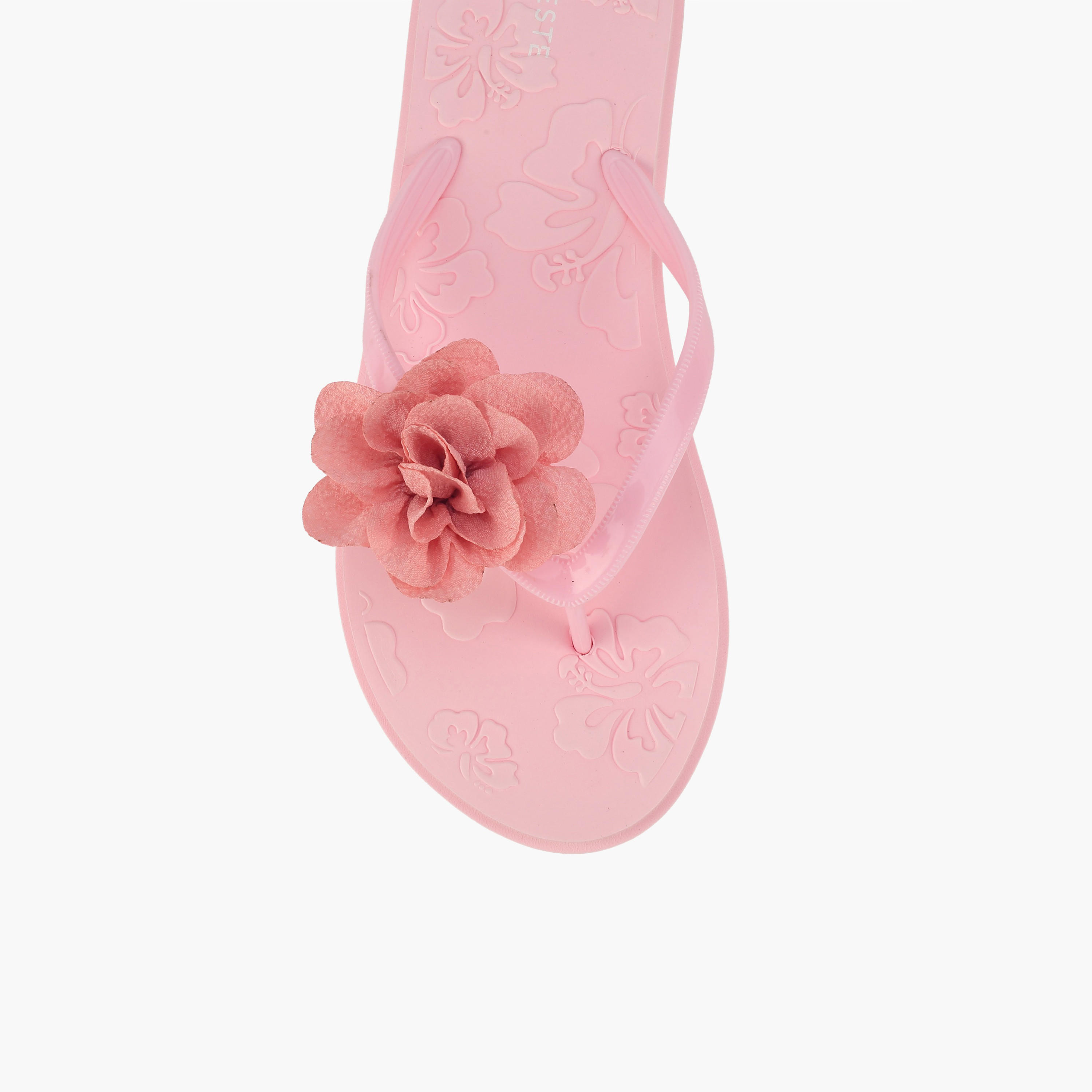 Celeste Women Floral Embossed Flip-Flops-women-shoes-flipflopsandslides-image-3