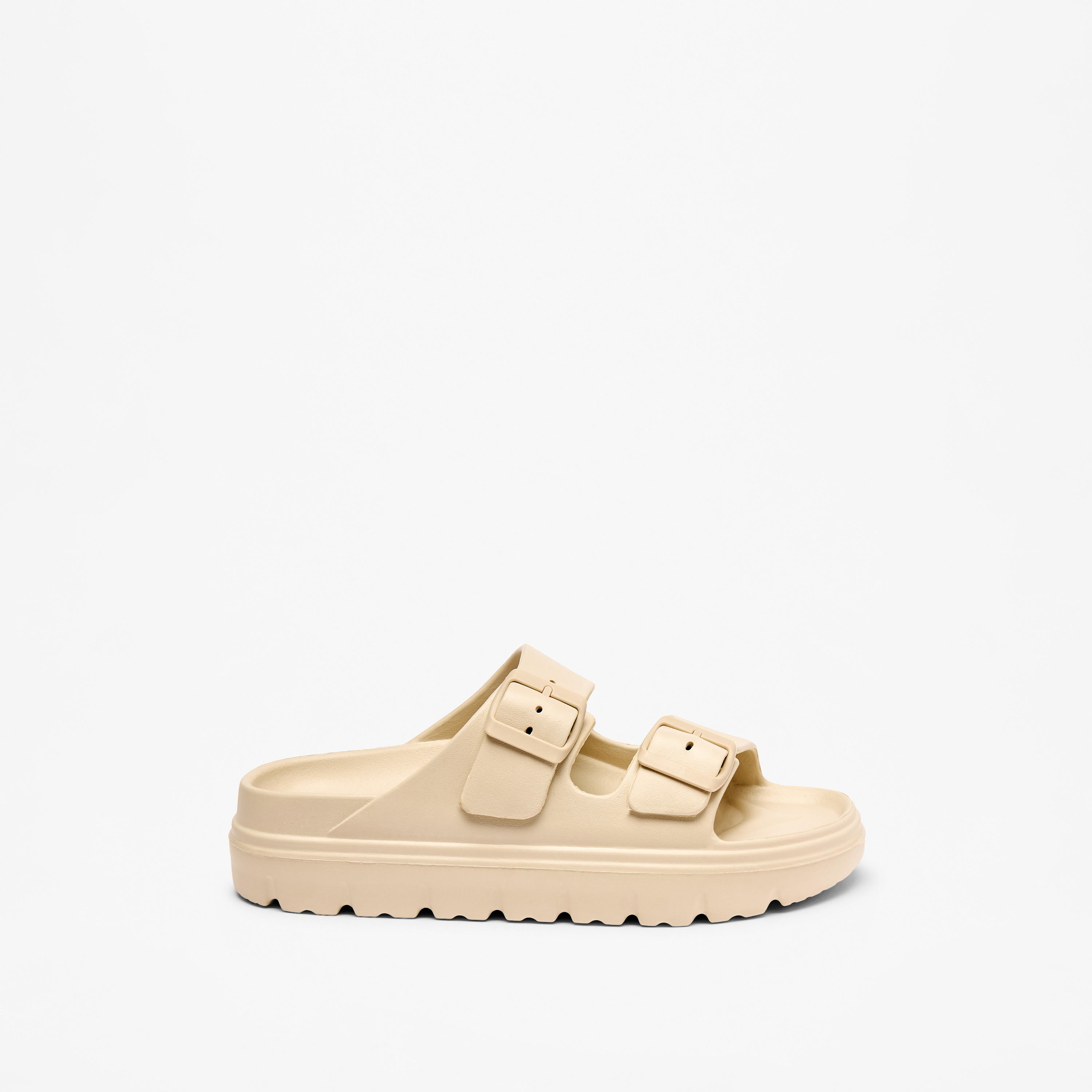 Celeste Women's Solid Slip-On Sandals with Buckle Accent-women-shoes-flats-sandals-image-3