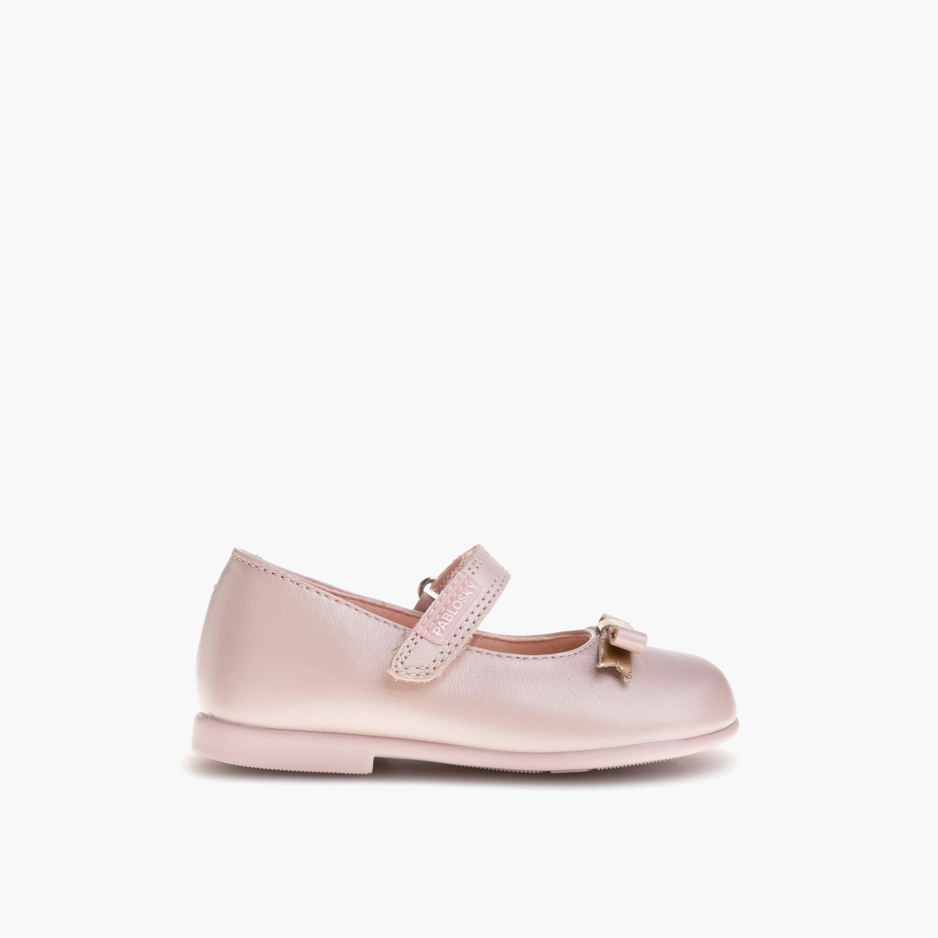 Pablosky Girls' Bow Accent Mary Jane Shoes with Hook and Loop Closure-girls-shoes-maryjanes-image-2