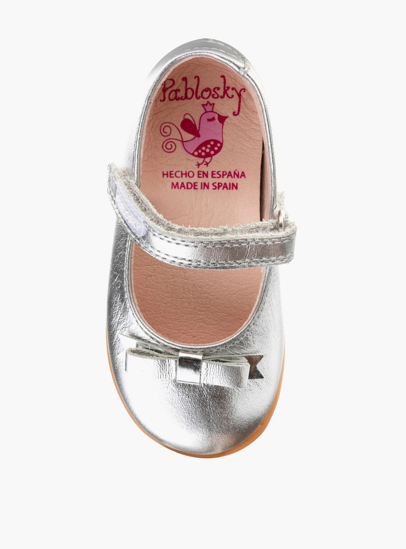 Pablosky Girls' Bow Accent Mary Jane Shoes with Hook and Loop Closure-girls-shoes-maryjanes-image-4
