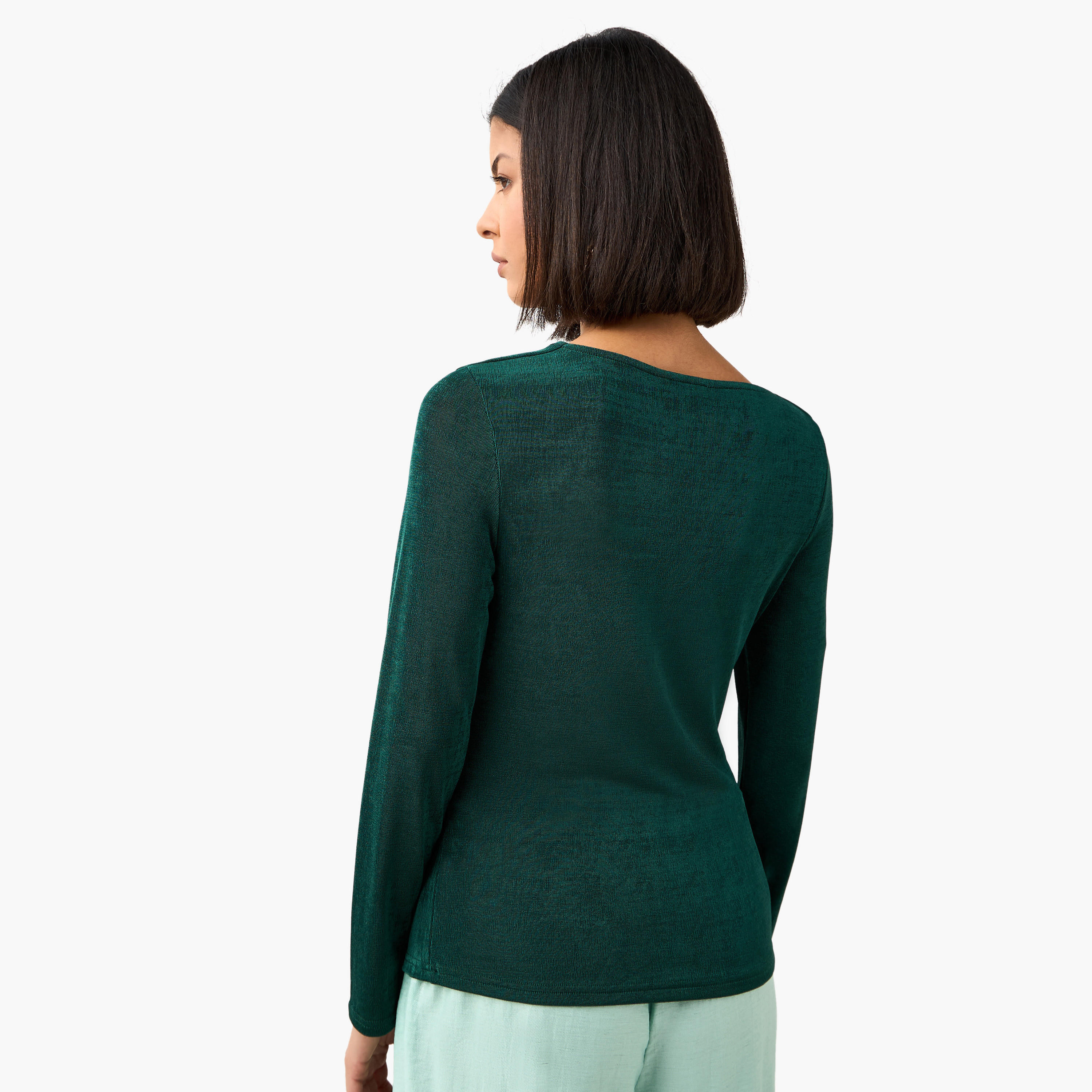 Slinky Knit Top with Metallic Trim-women-clothing-shirtsandblouses-blouses-image-5