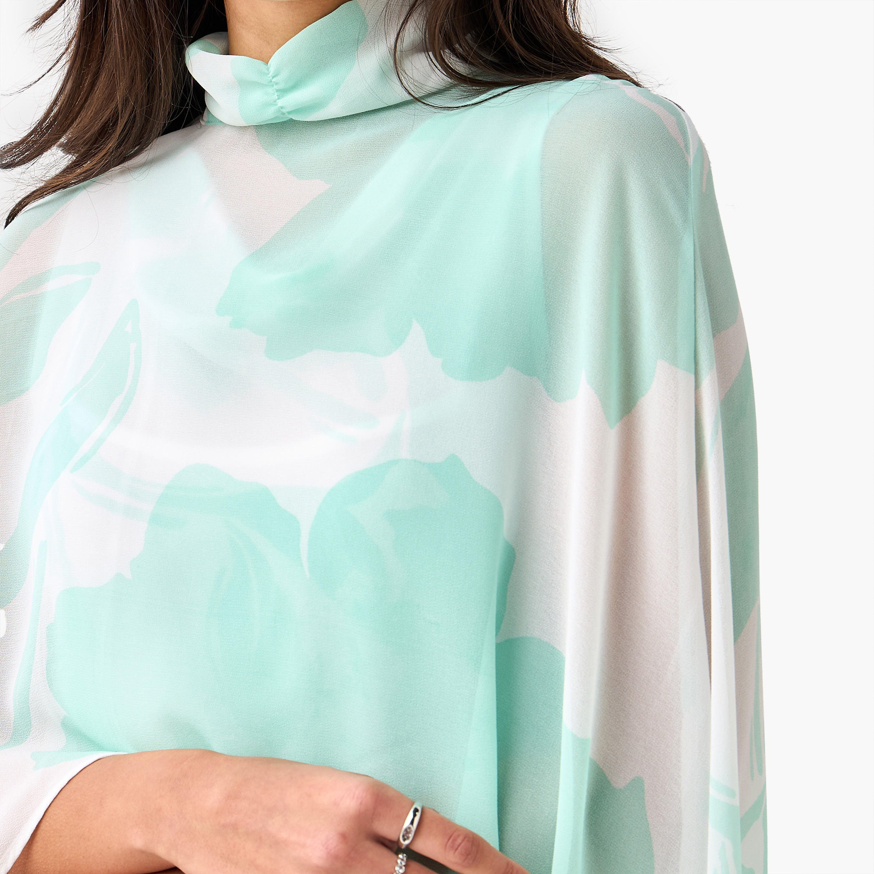 Tiered Maxi Dress with Cape-women-clothing-dresses-image-2