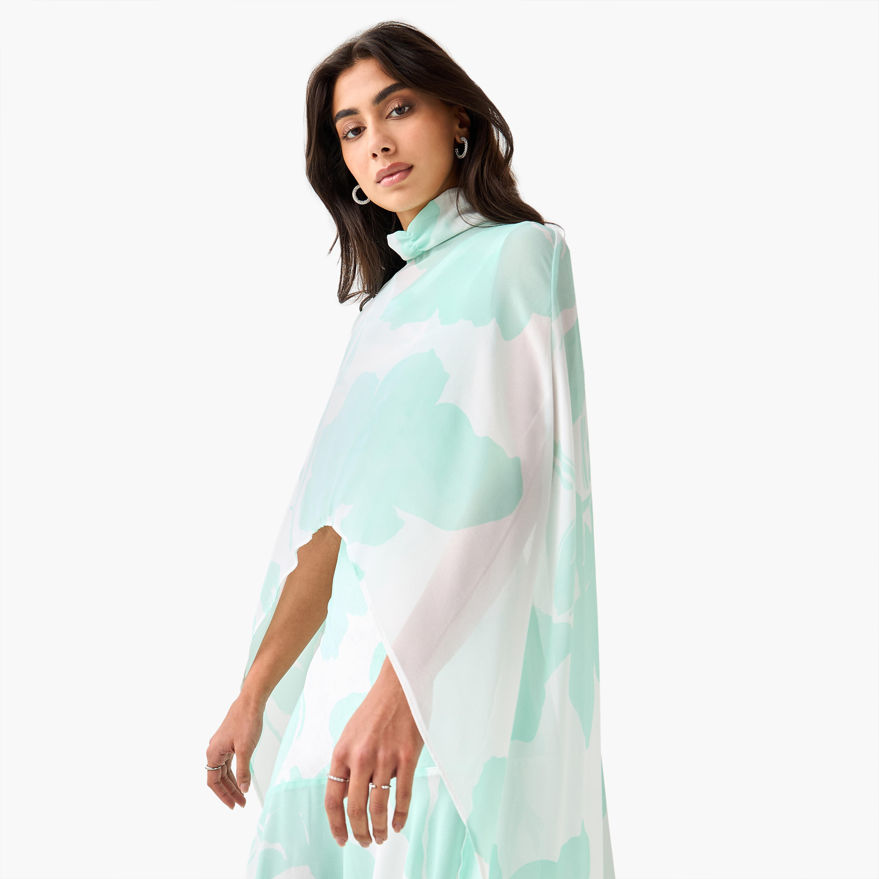 Tiered Maxi Dress with Cape-women-clothing-dresses-image-5