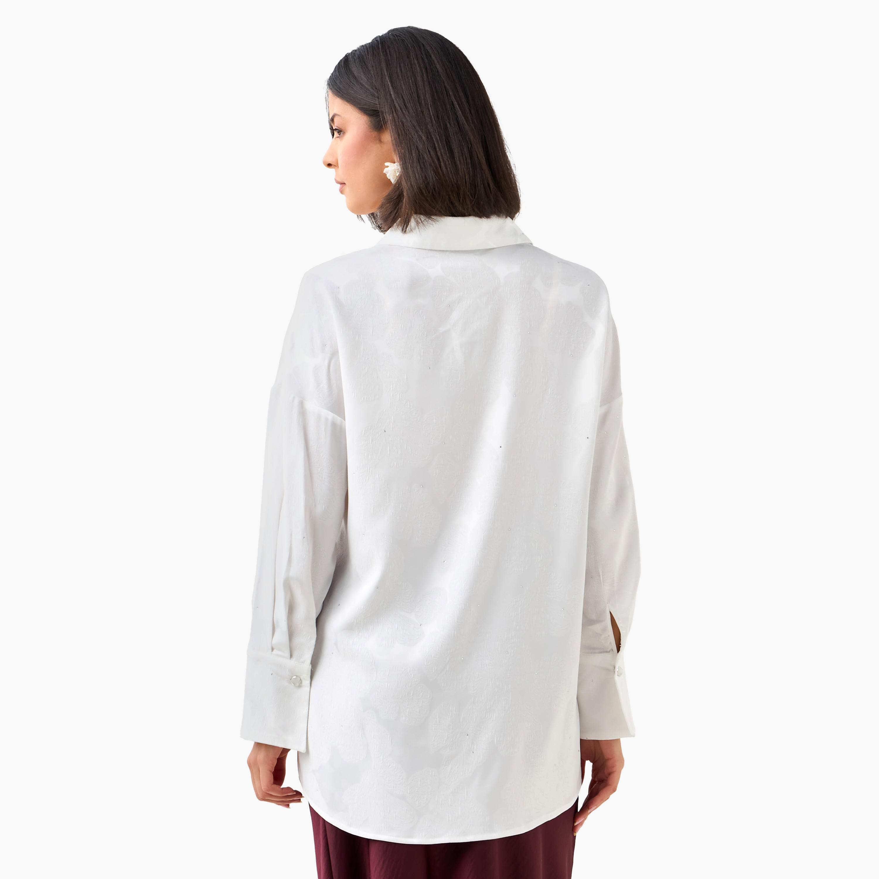 قميص جاكار بقصّة عادية-women-clothing-shirtsandblouses-shirts-image-4