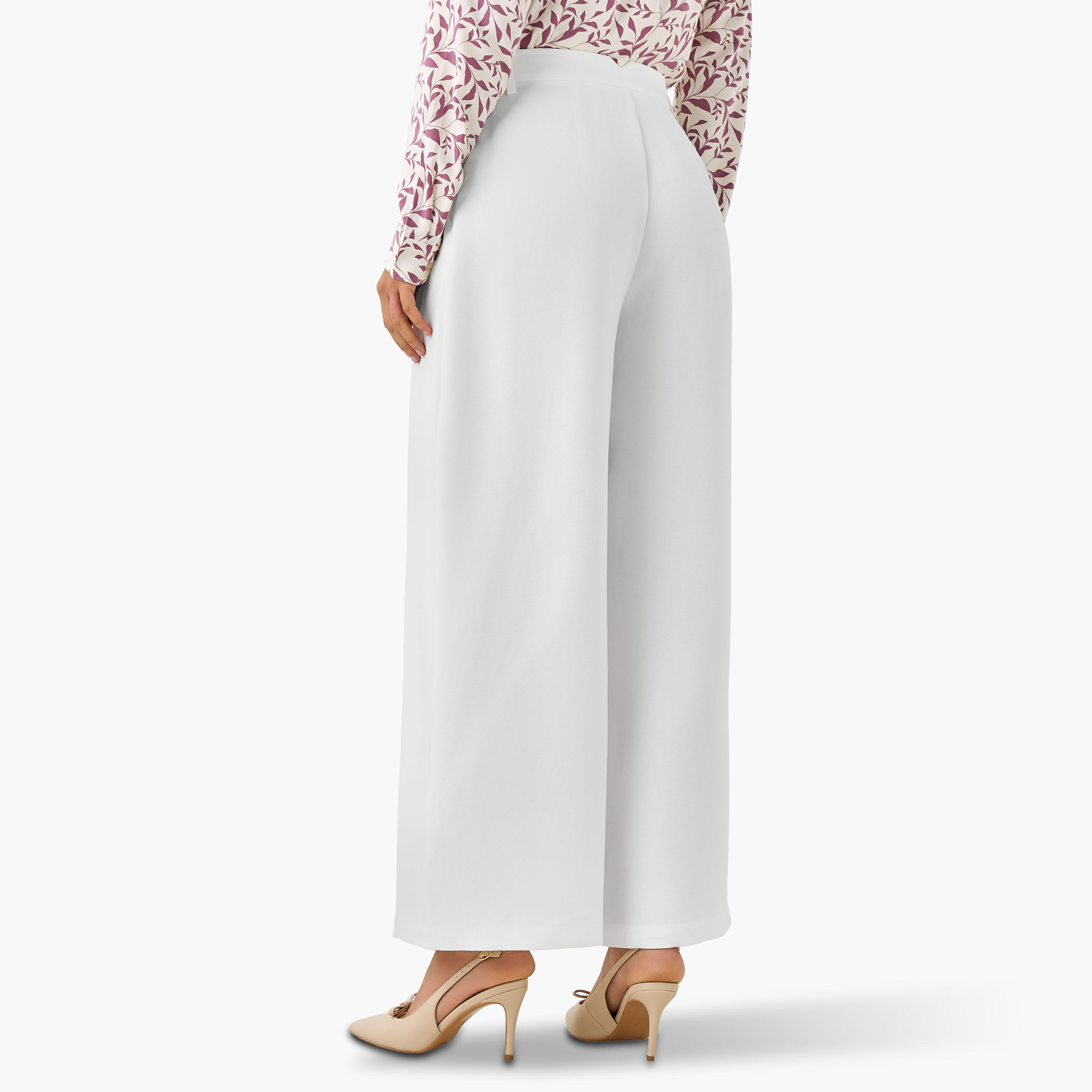 Flared Pants with Pleated Design-women-clothing-bottoms-trousers-image-6