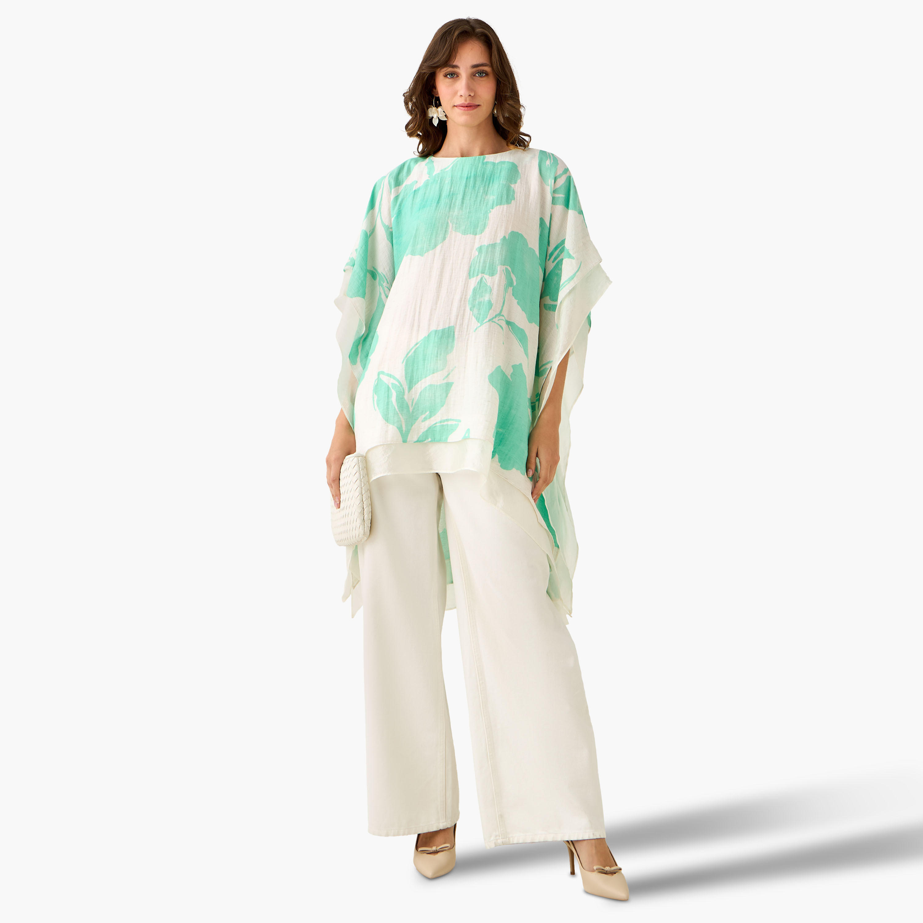 Crepe Kaftan Top with Print-women-clothing-coordsets-image-4