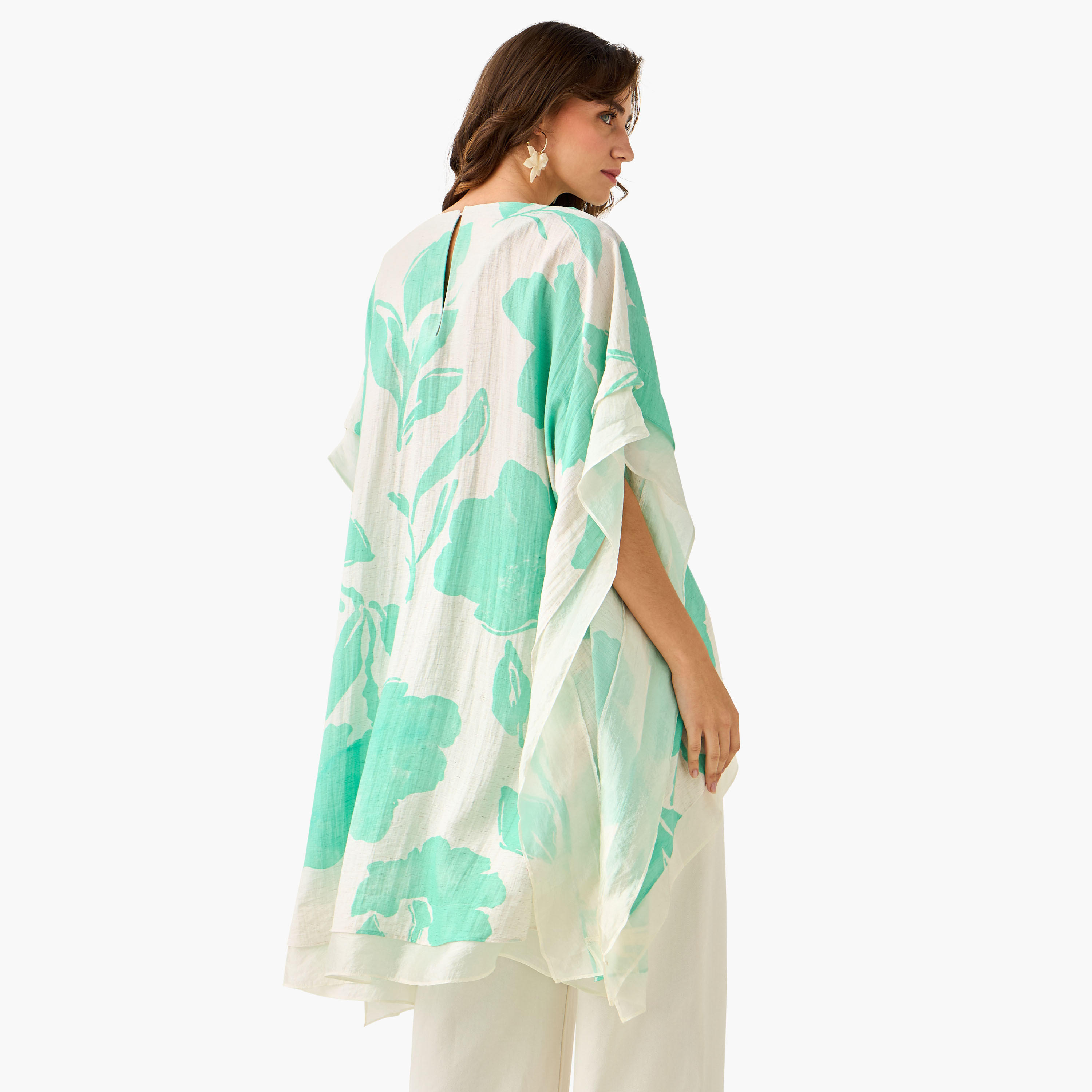 Crepe Kaftan Top with Print-women-clothing-coordsets-image-5