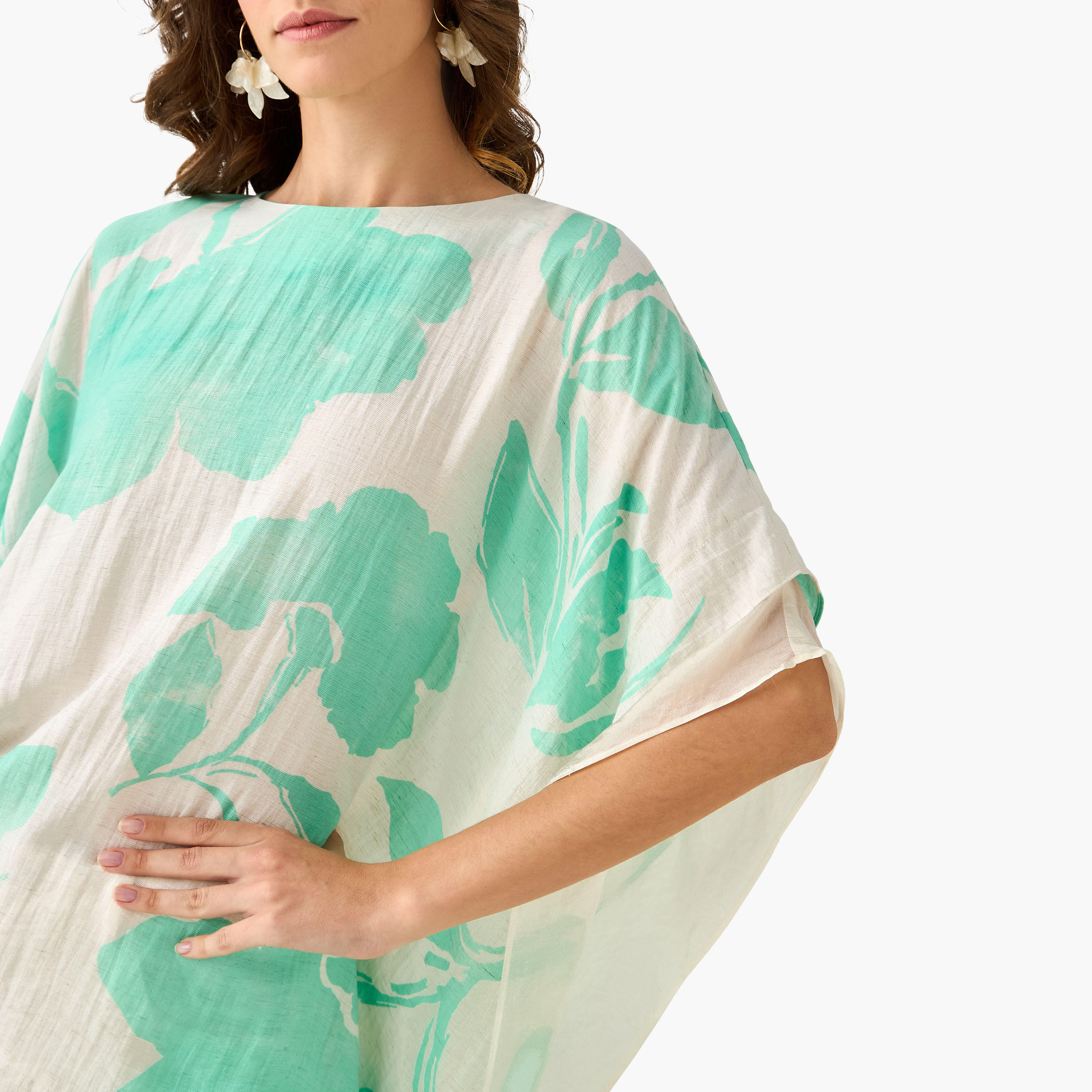 Crepe Kaftan Top with Print-women-clothing-coordsets-image-6