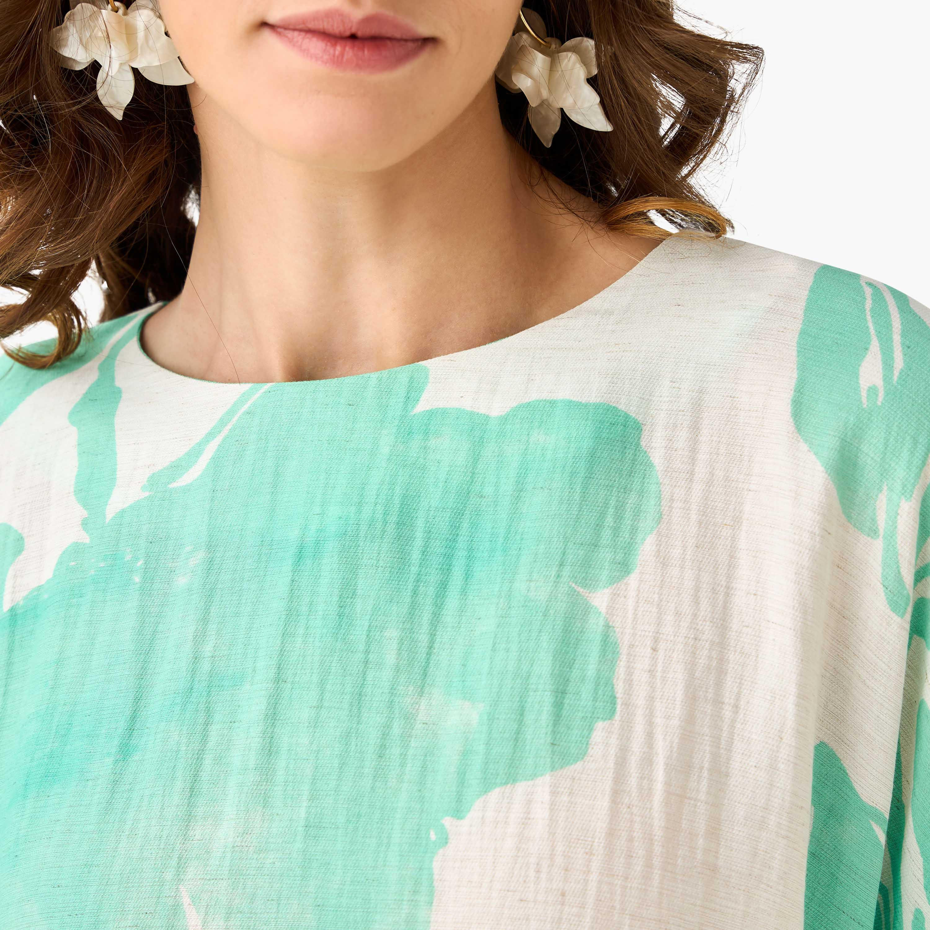 Crepe Kaftan Top with Print-women-clothing-coordsets-image-7
