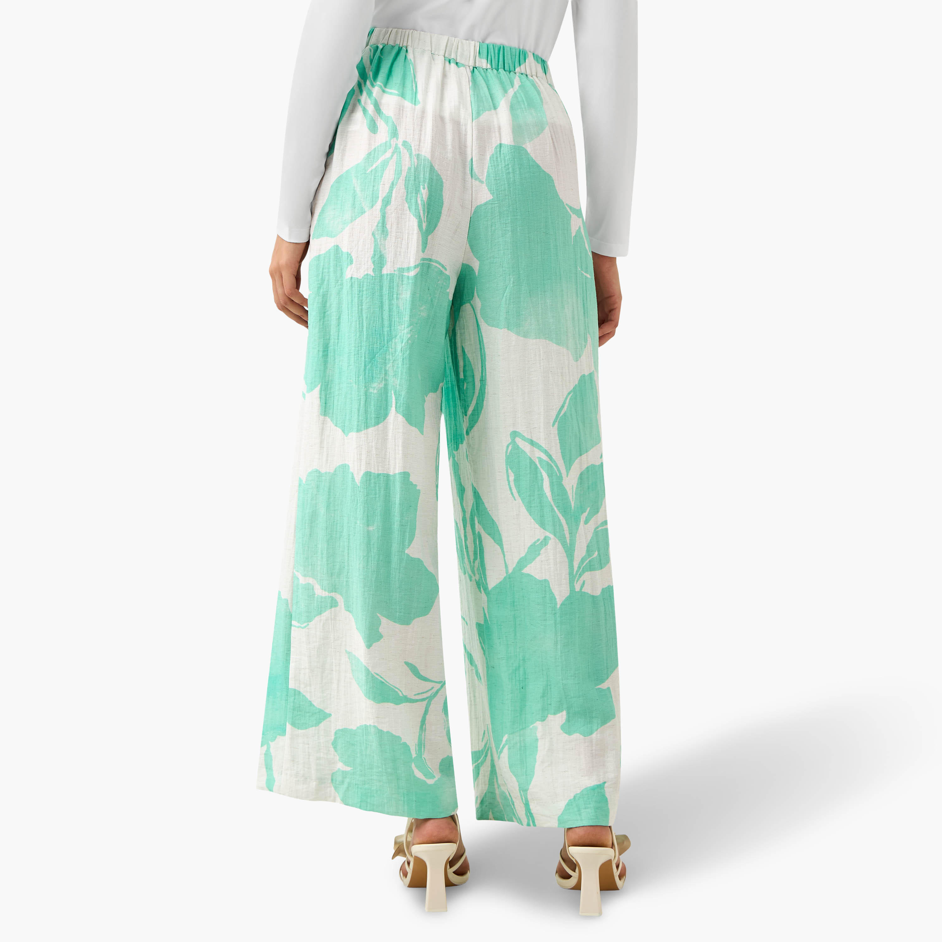 بنطلون واسع الساقين بطبعات زهور مع كسرات-women-clothing-bottoms-trousers-image-4