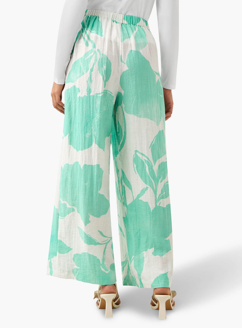 بنطلون واسع الساقين بطبعات زهور مع كسرات-women-clothing-bottoms-trousers-image-4
