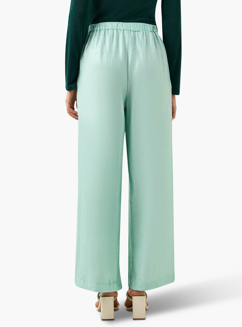 بنطلون واسع الساقين بكسرات ولون سادة-women-clothing-bottoms-trousers-image-4