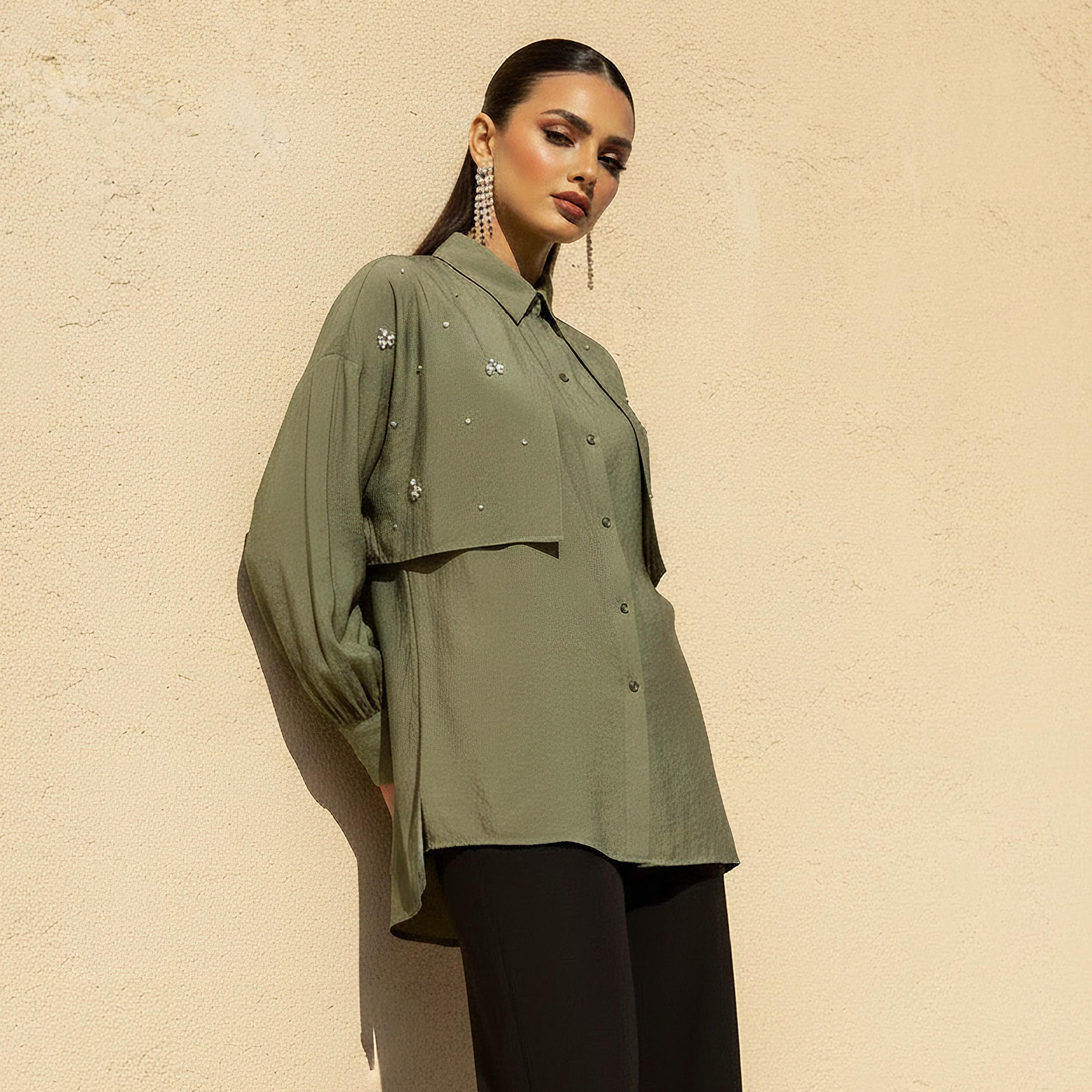 قميص بتفاصيل زينة-women-clothing-shirtsandblouses-shirts-image-1