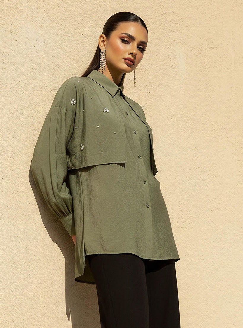 قميص بتفاصيل زينة-women-clothing-shirtsandblouses-shirts-image-1