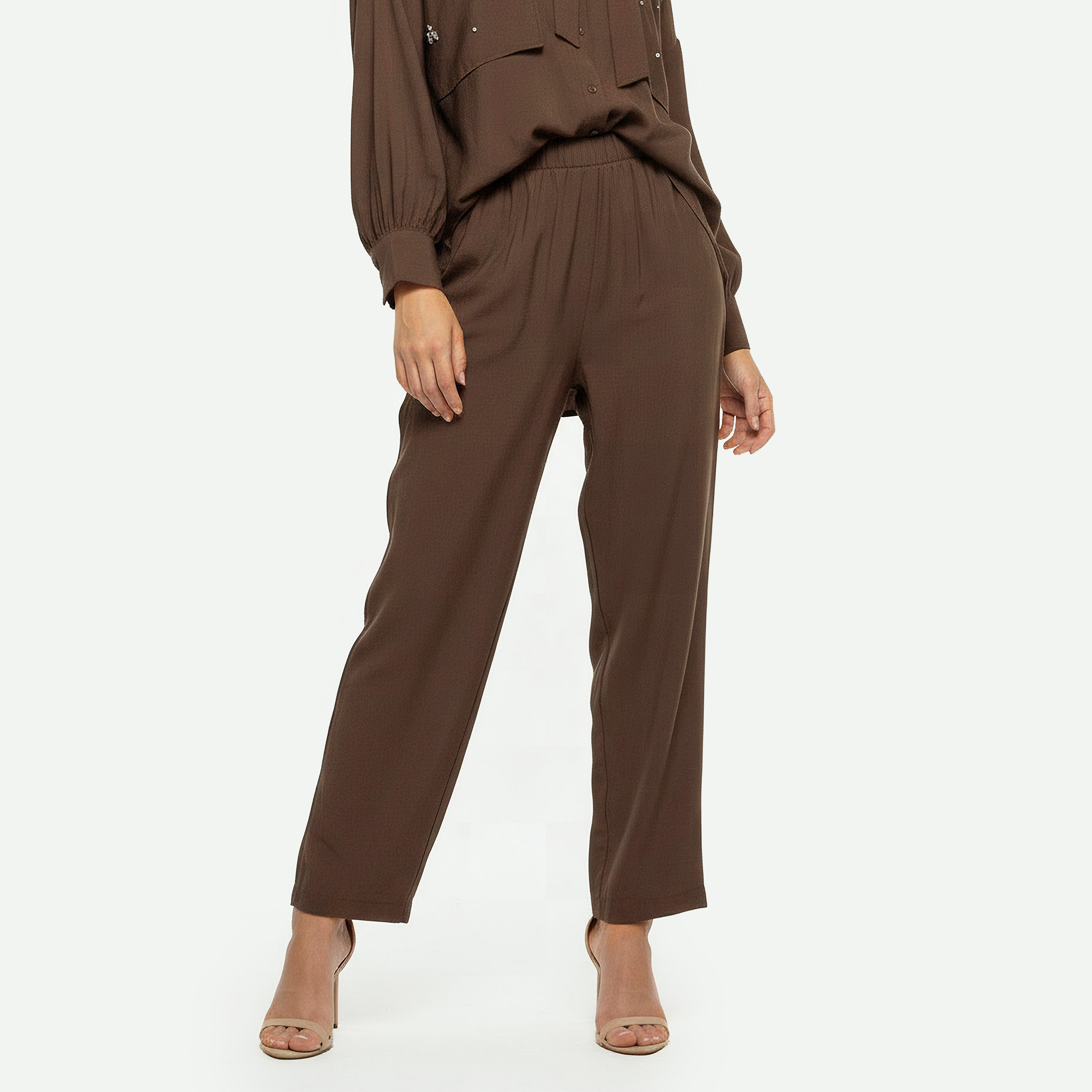 Relaxed Fit Elasticated Waist Pants-women-clothing-coordsets-image-5