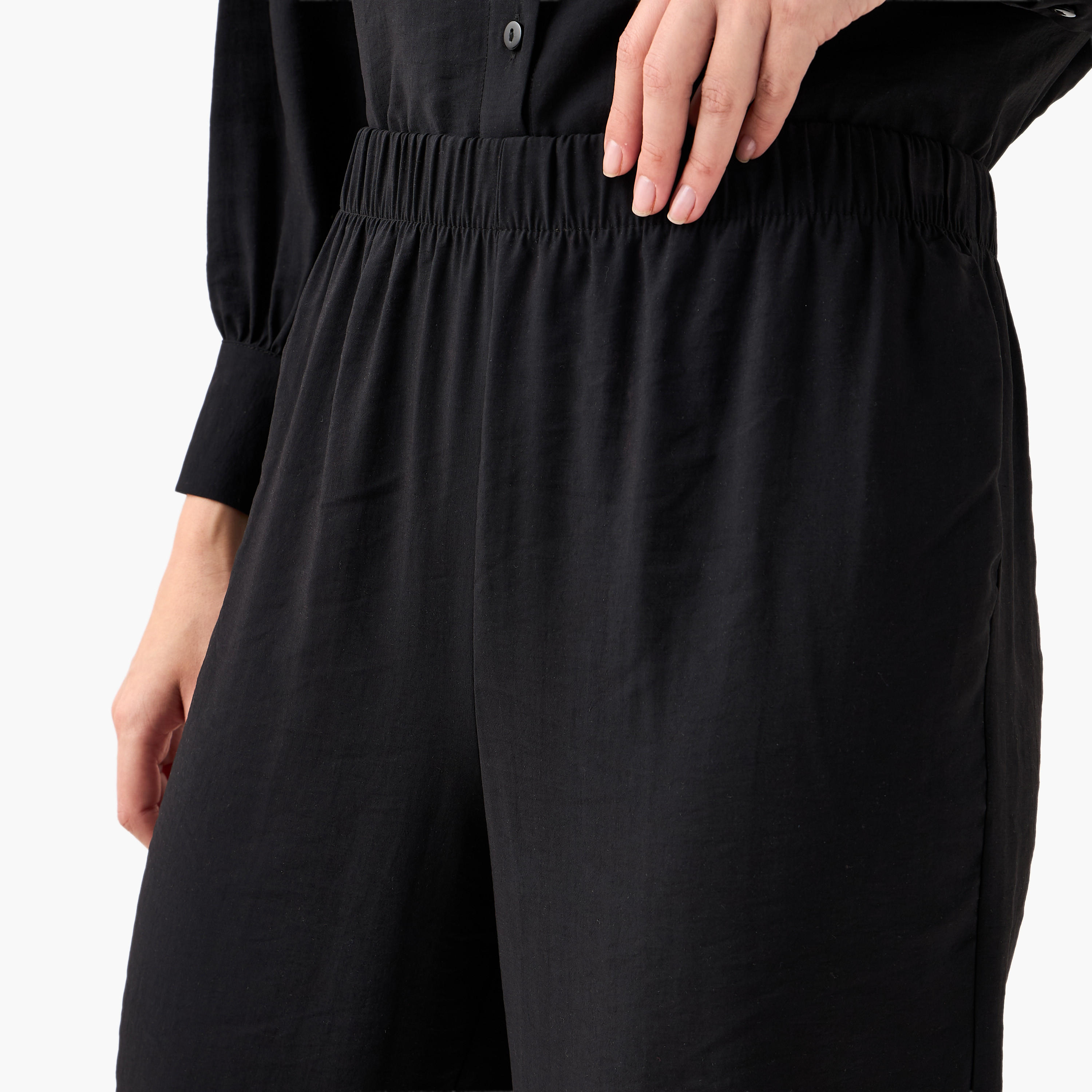 Relaxed Fit Elasticated Waist Pants-women-clothing-coordsets-image-3