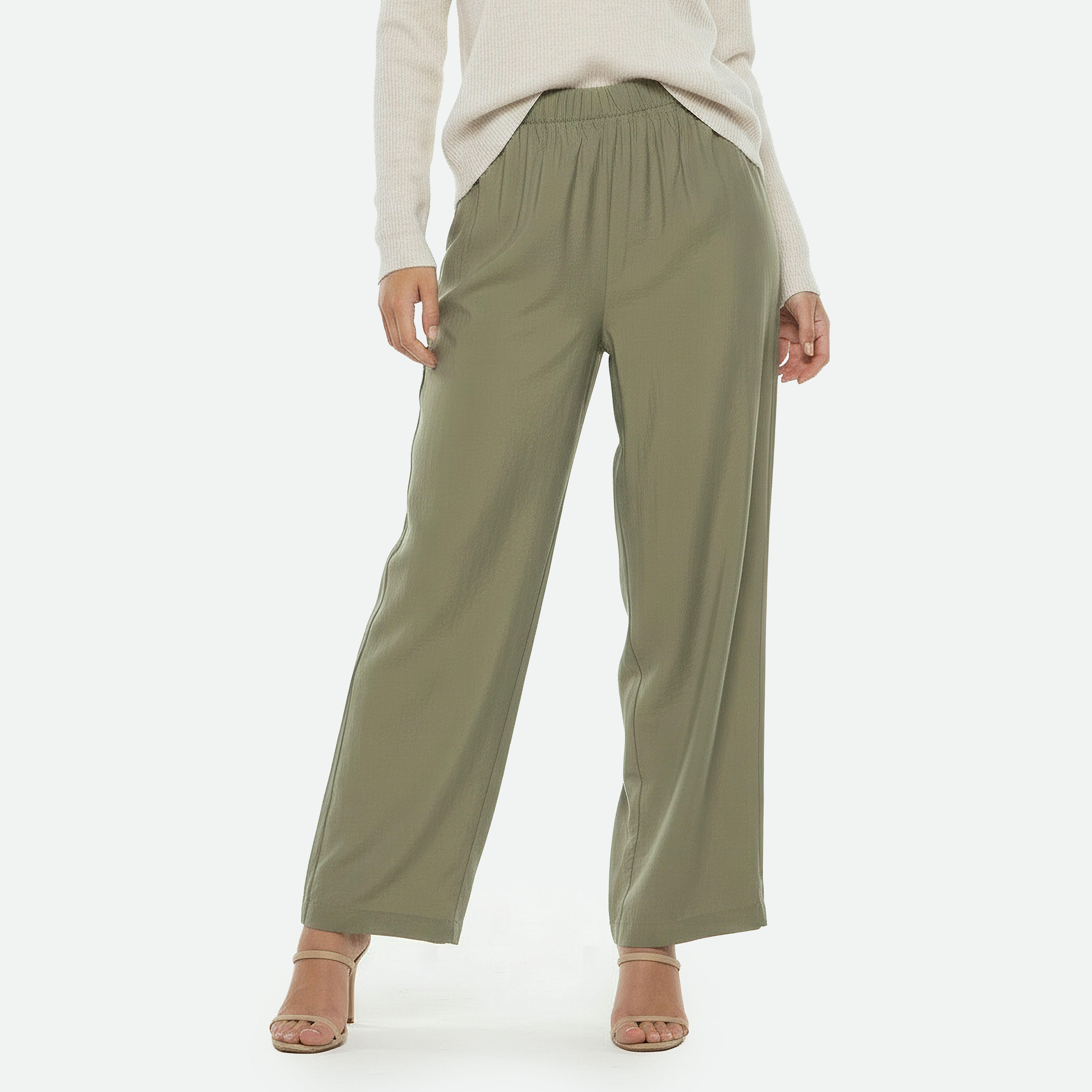 Relaxed Fit Elasticated Waist Pants-women-clothing-coordsets-image-4