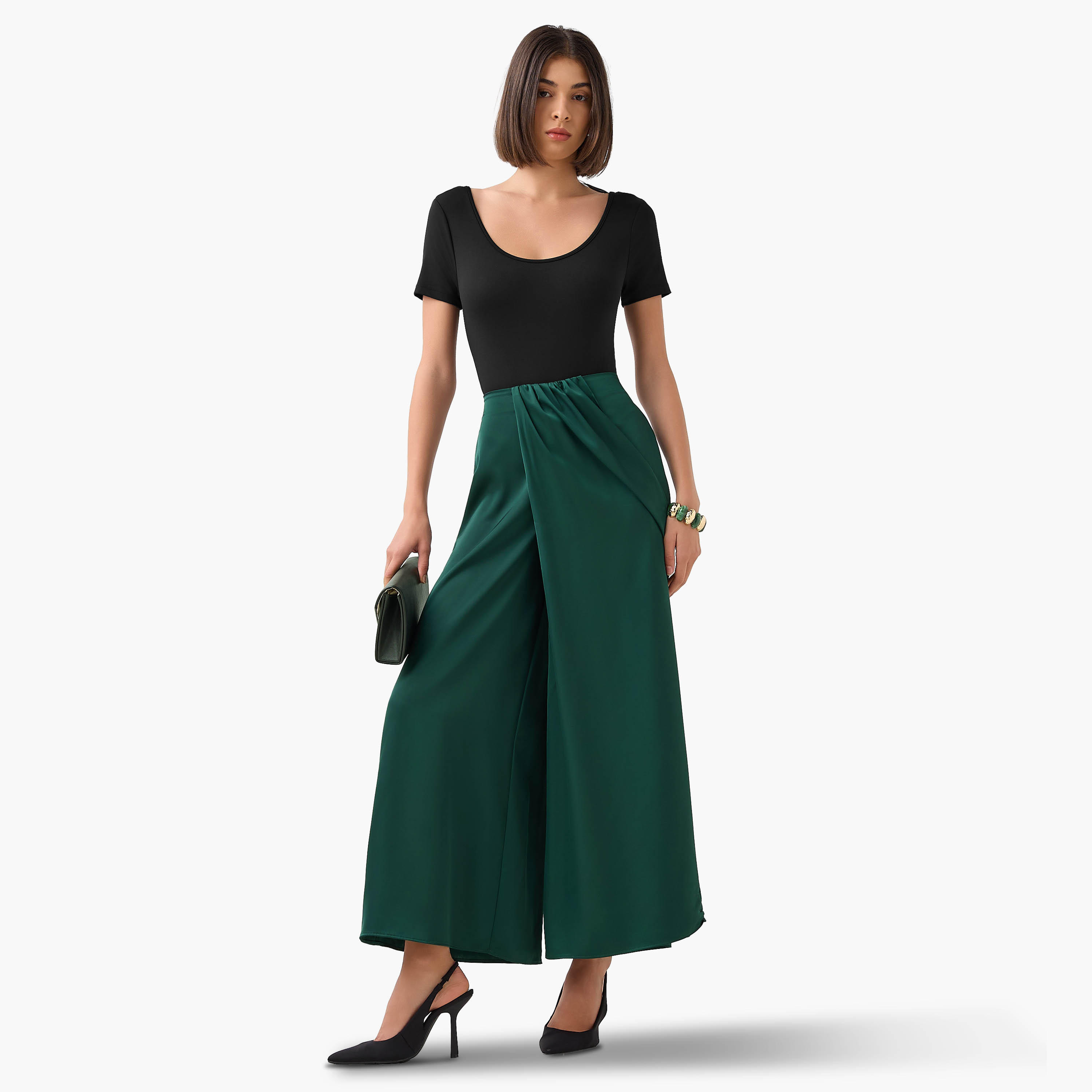 بنطلون منسدل واسع الساقين-women-clothing-bottoms-trousers-image-2