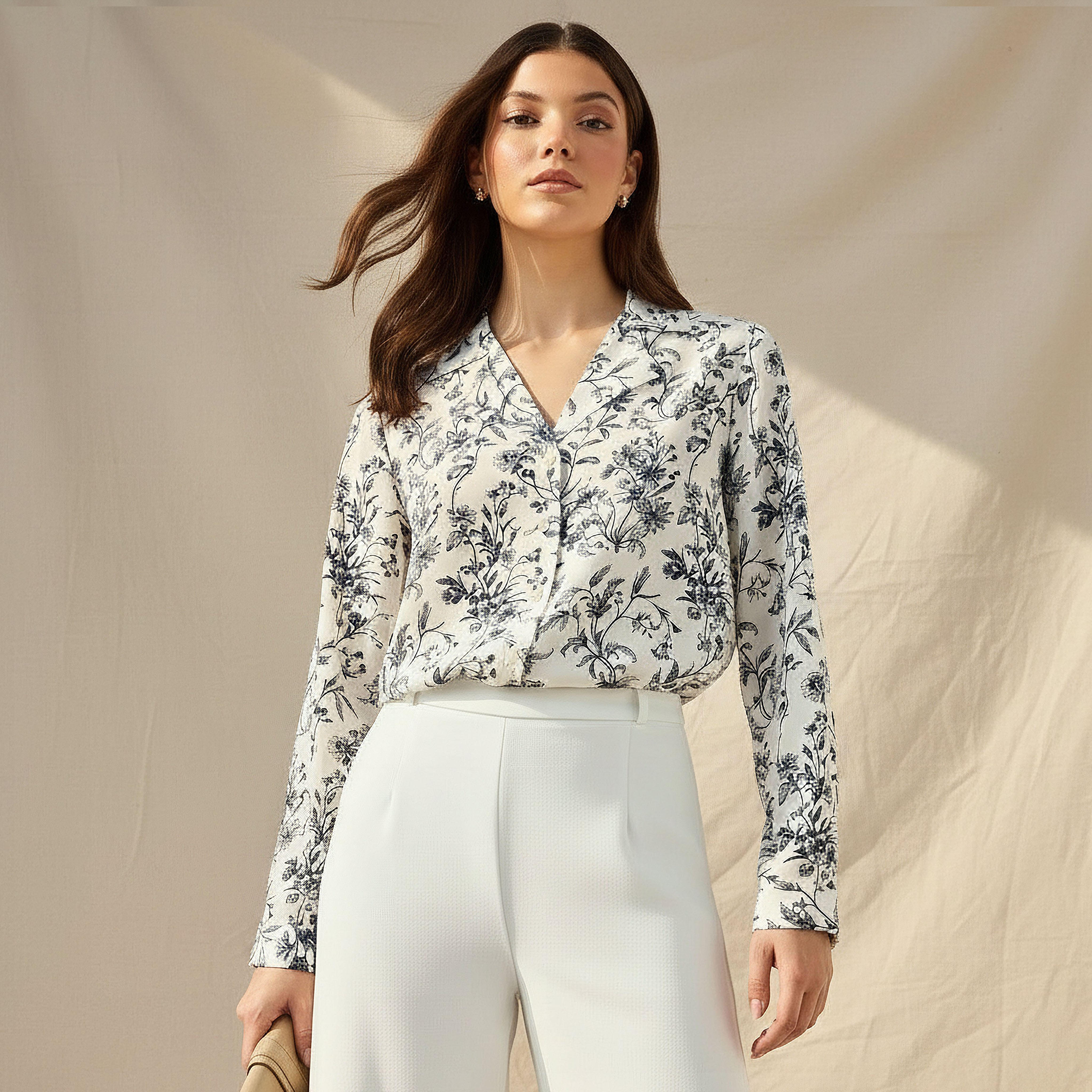 Shirt with Notch Collar-women-clothing-shirtsandblouses-shirts-image-1