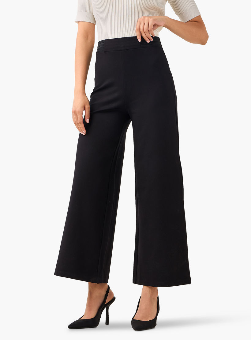 Elasticated Waist Wide Leg Pants-women-clothing-bottoms-trousers-image-2