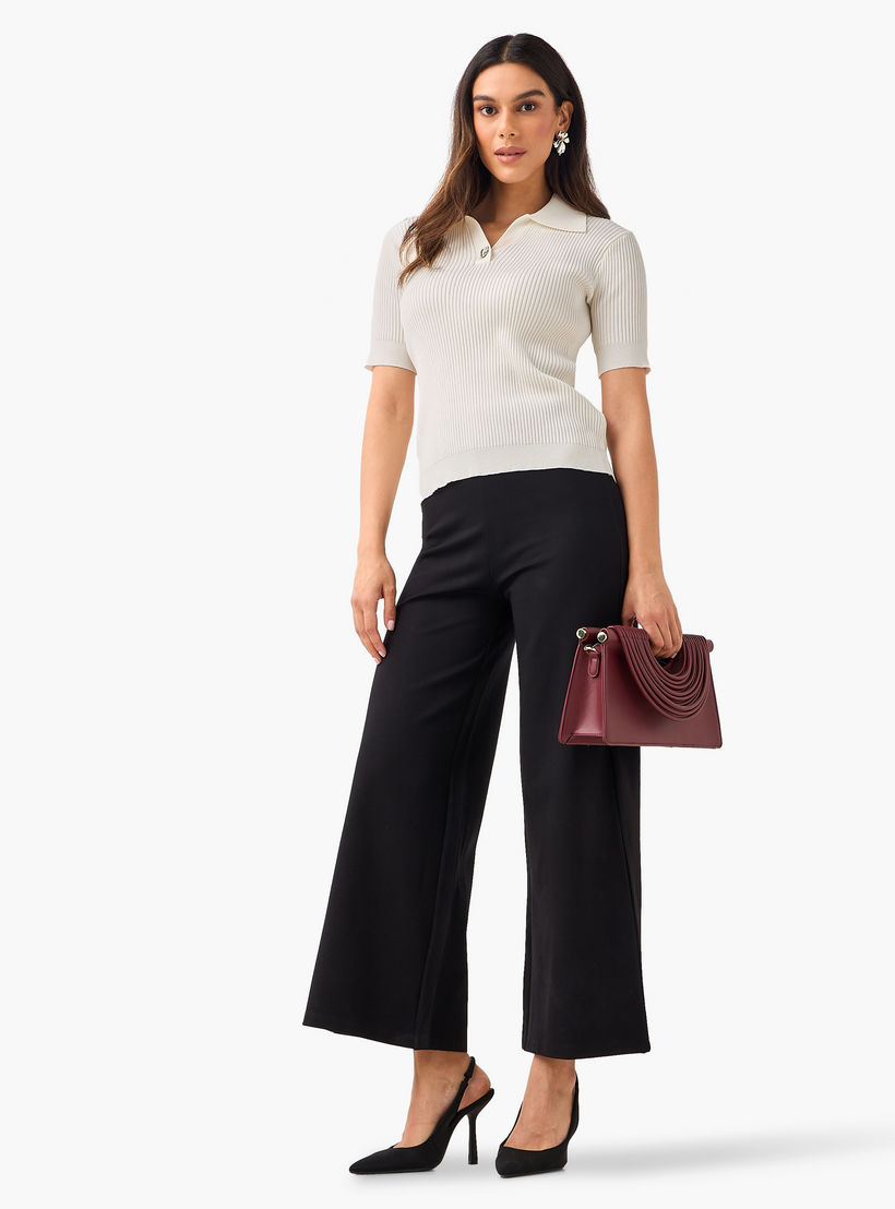 Elasticated Waist Wide Leg Pants-women-clothing-bottoms-trousers-image-4
