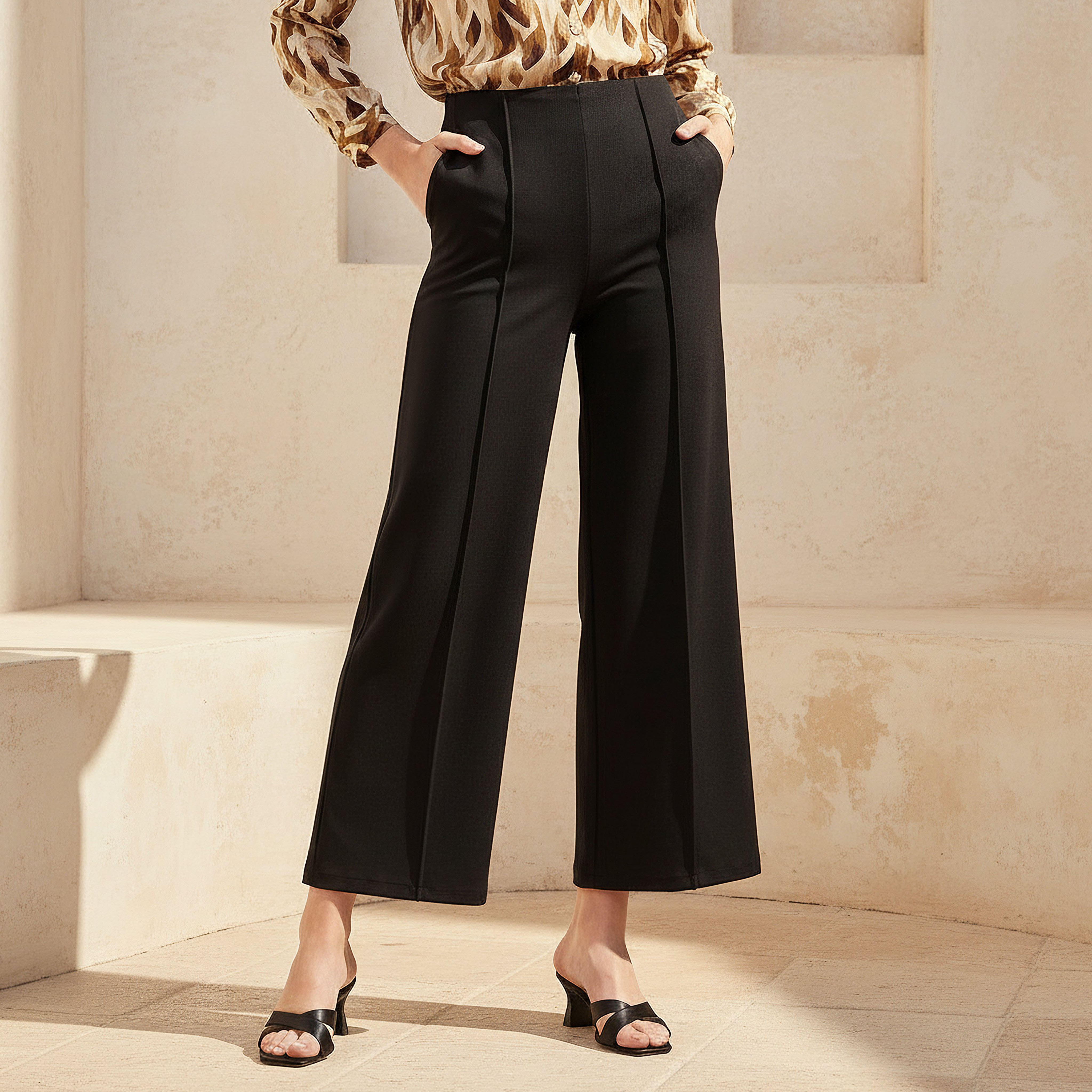 Ponte Pants with Seam Detail-women-clothing-bottoms-trousers-image-1