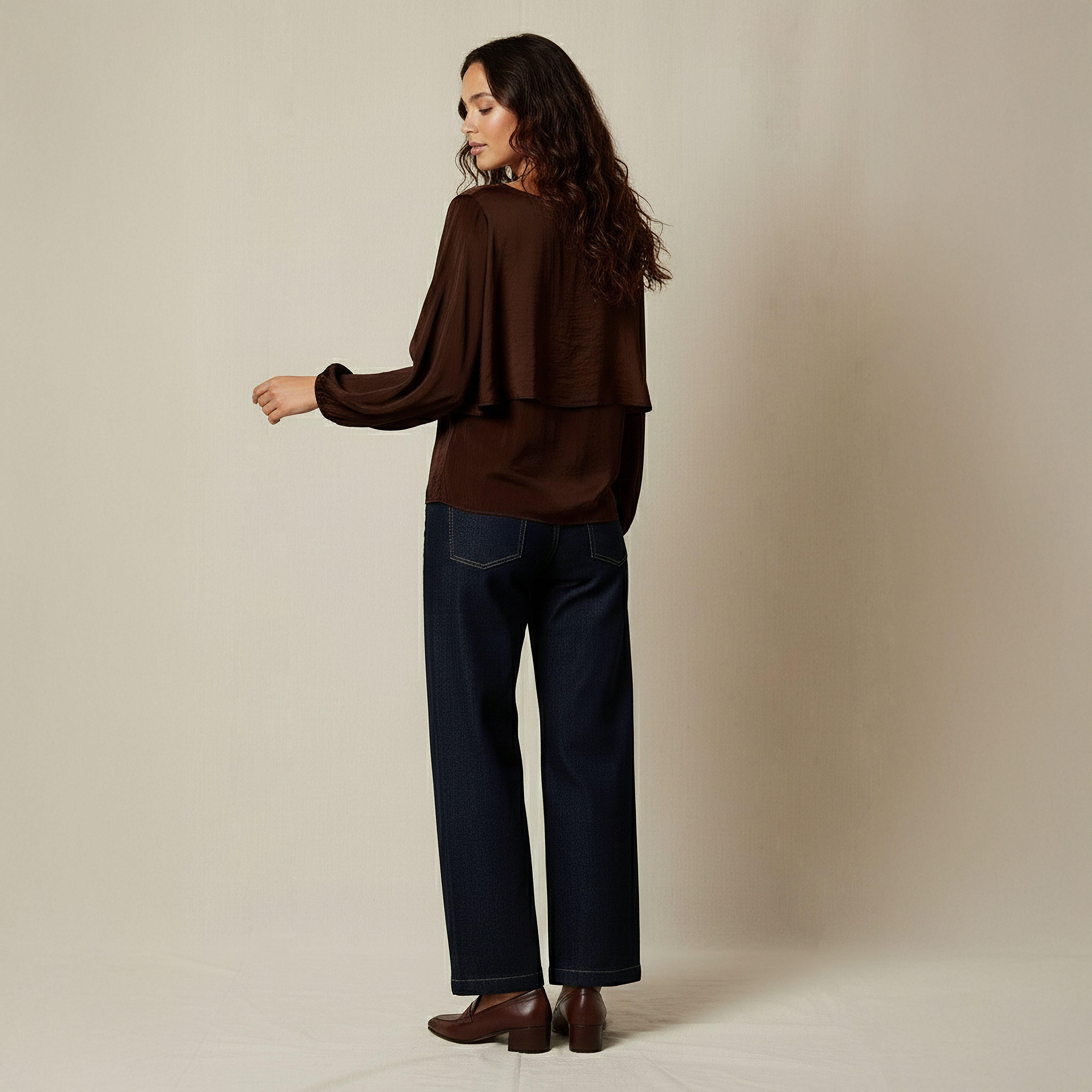 بلوزة طبقات بقصة عادية ورقبة قارب-women-clothing-shirtsandblouses-blouses-image-2