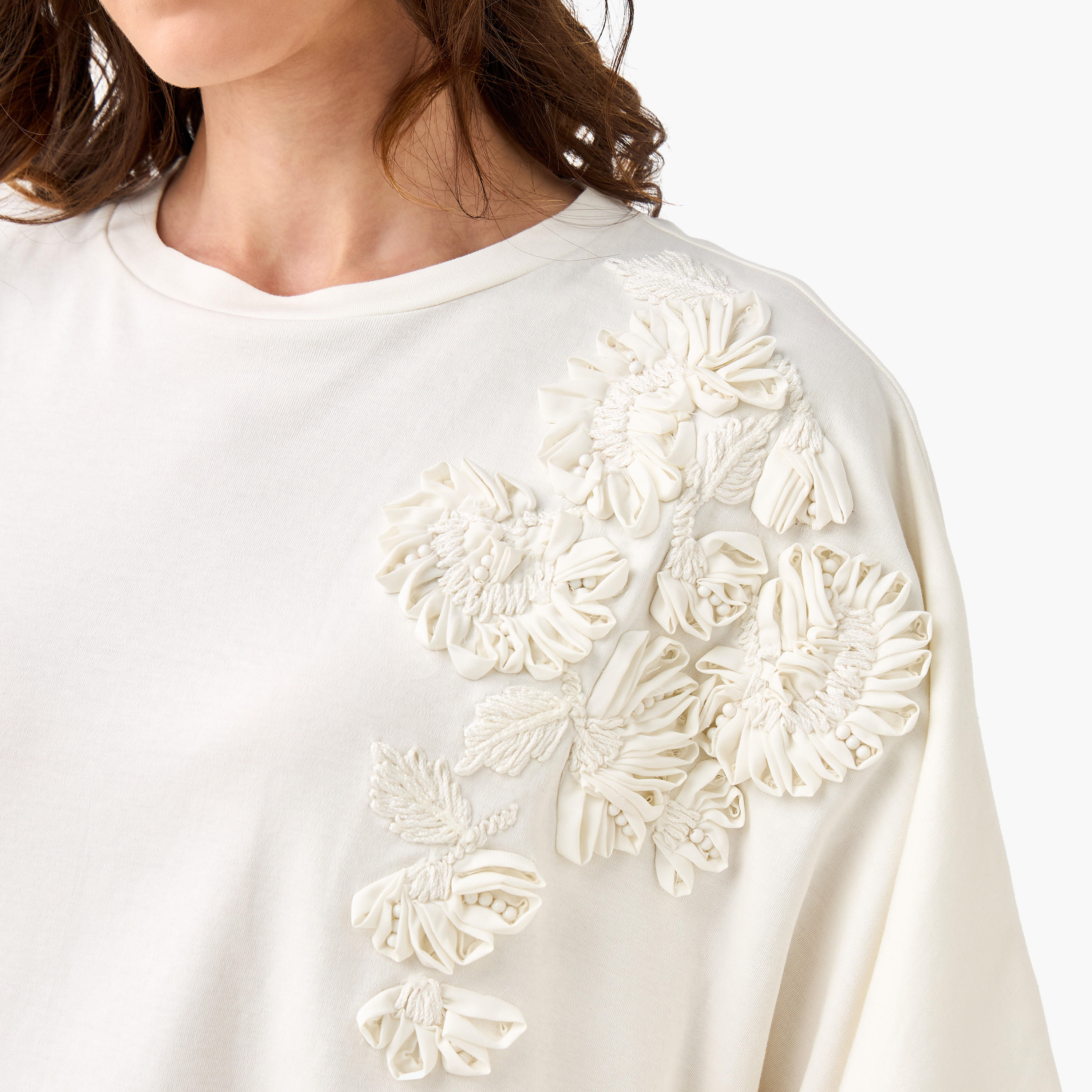 T-shirt with Floral Embroidery-women-clothing-tshirts-image-5