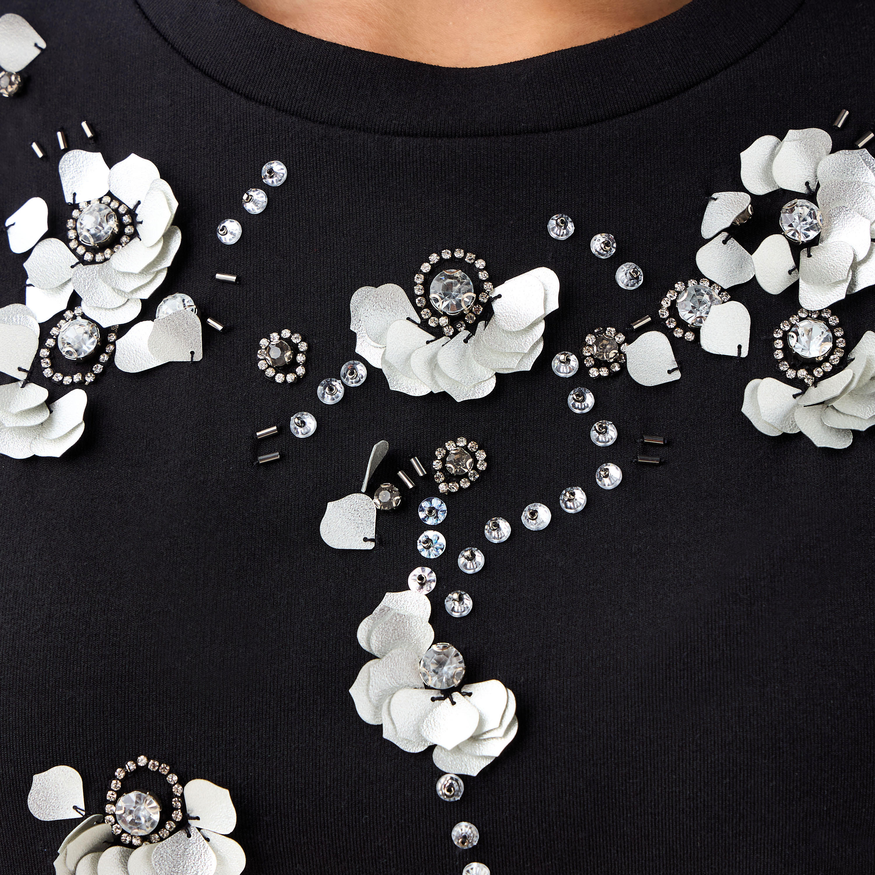 Regular Fit T-shirt with Floral Embellishments-women-clothing-tshirts-image-6