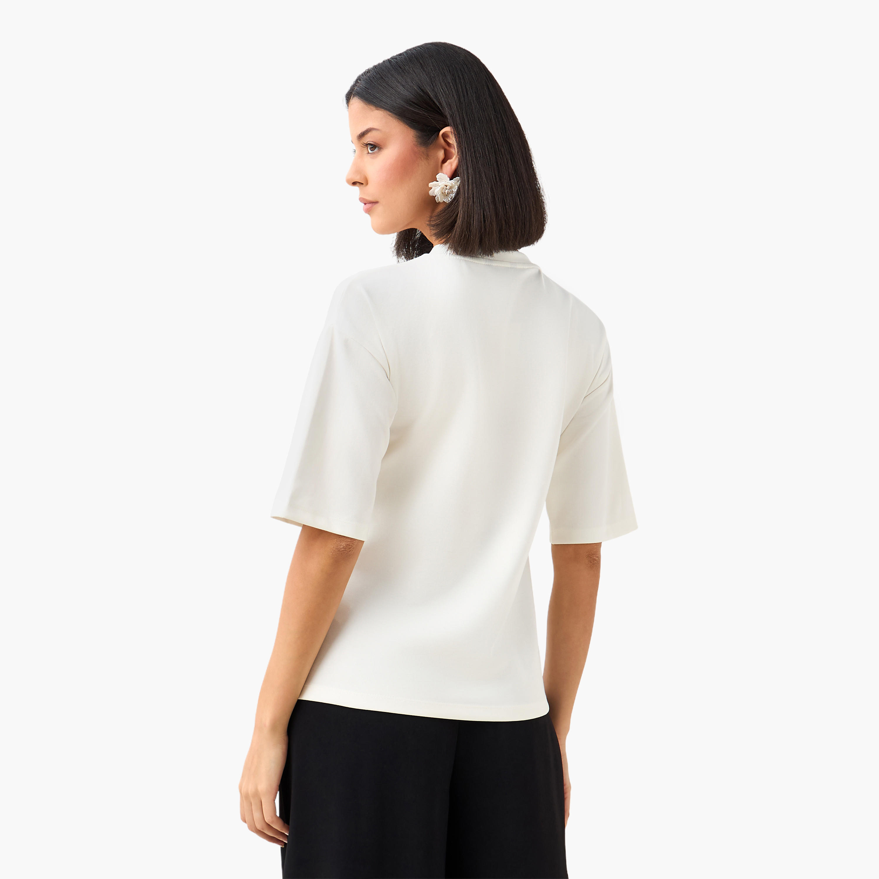 Regular Fit T-shirt with Embellishment-women-clothing-tshirts-image-4