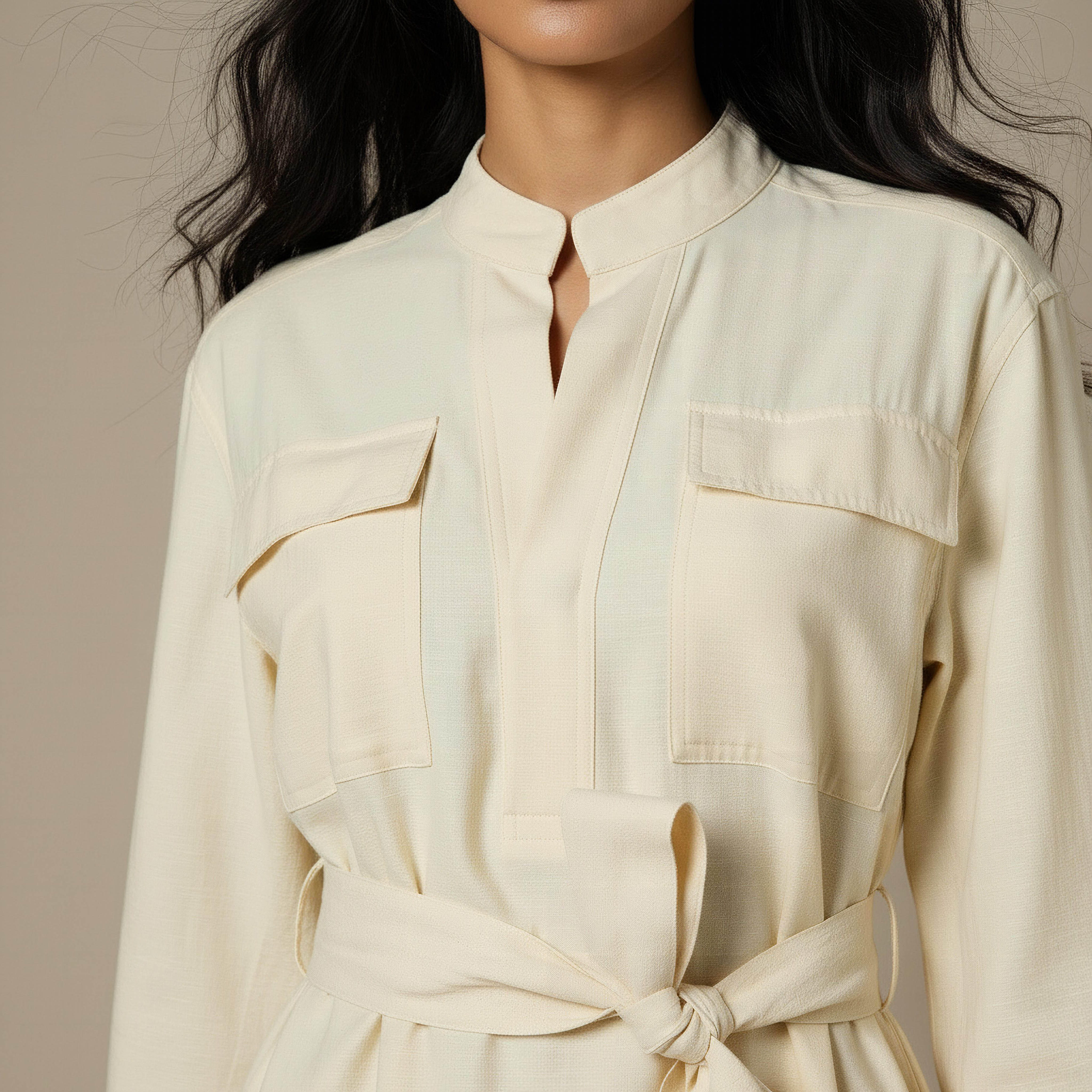 A-line Midi Dress with Belt-women-clothing-dresses-image-4