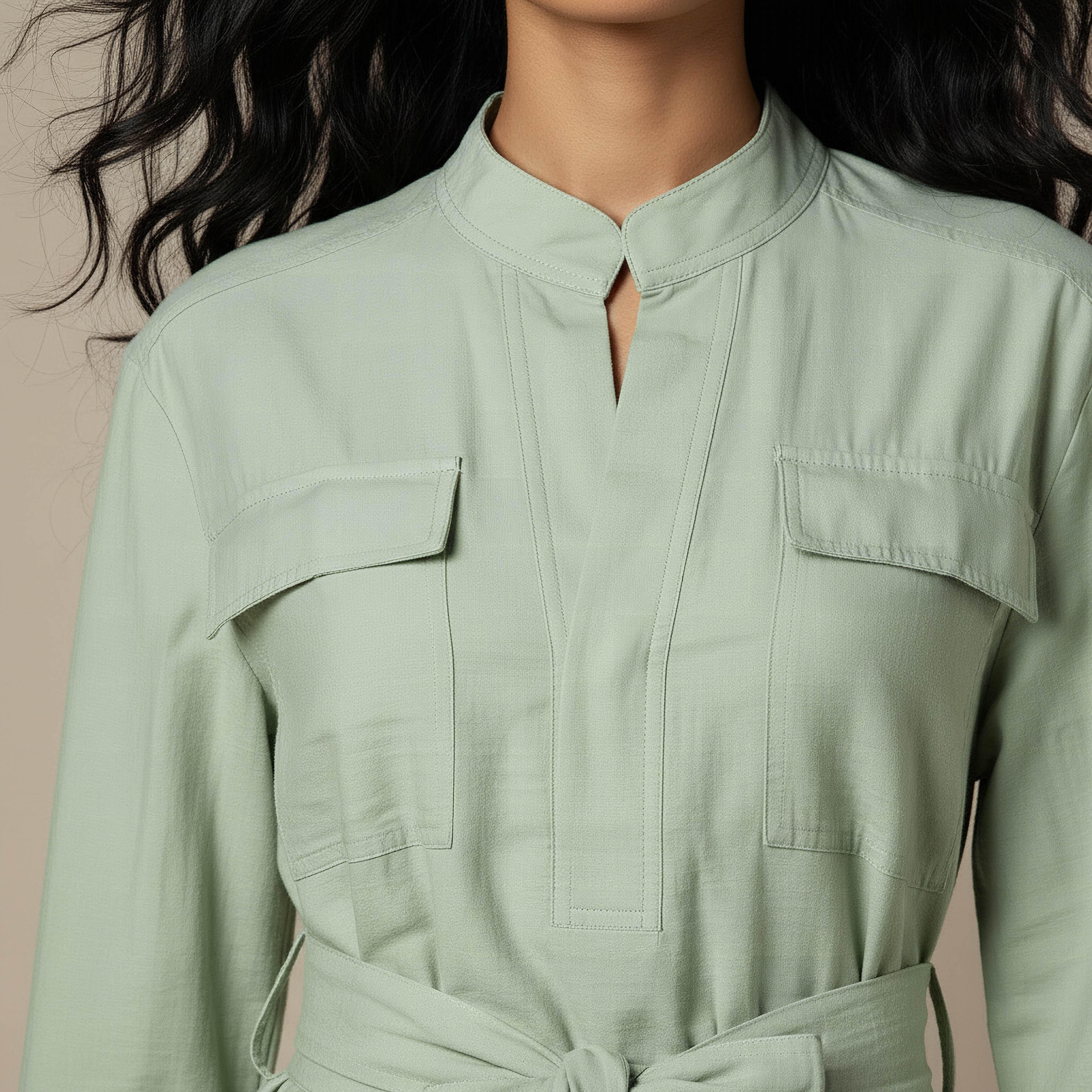 فستان ميدي إيه لاين بحزام-women-clothing-dresses-image-3