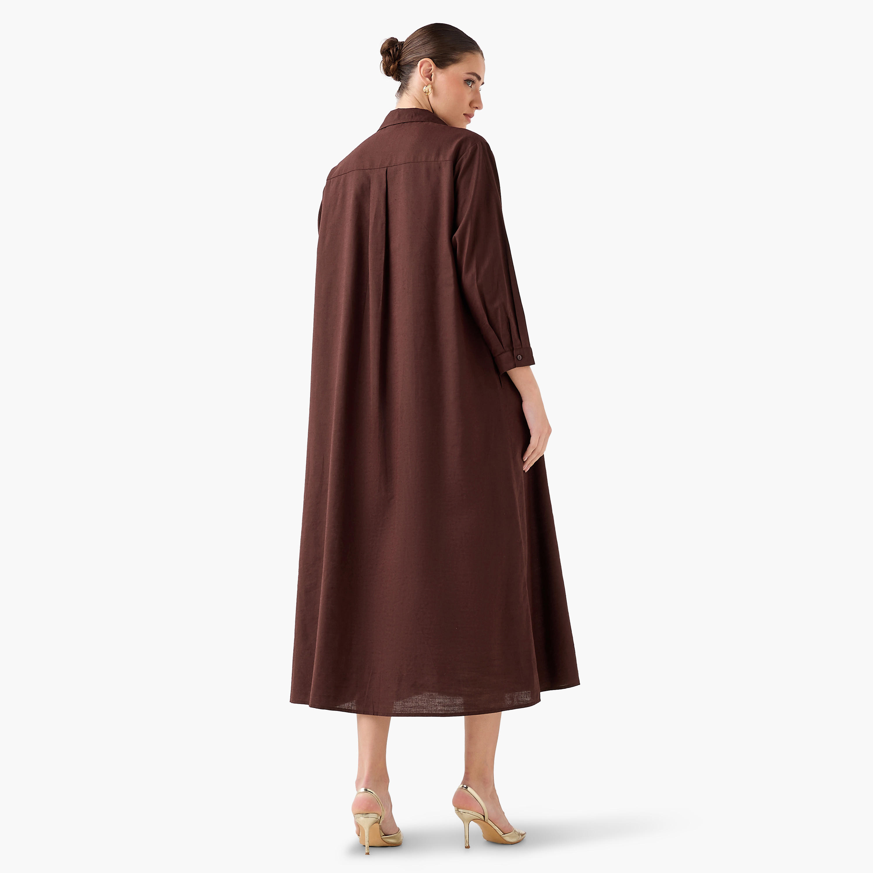 فستان قميص ماكسي بزخارف زهور-women-clothing-dresses-image-7