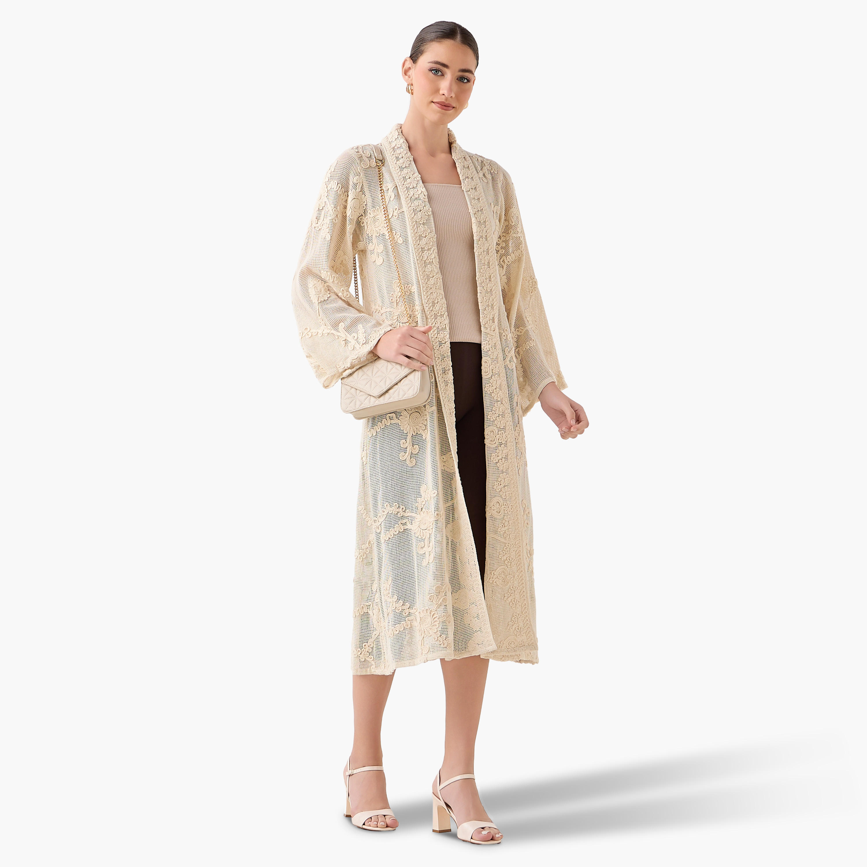 Floral Lace Mesh Open Front Shrug-women-clothing-shirtsandblouses-blouses-image-6