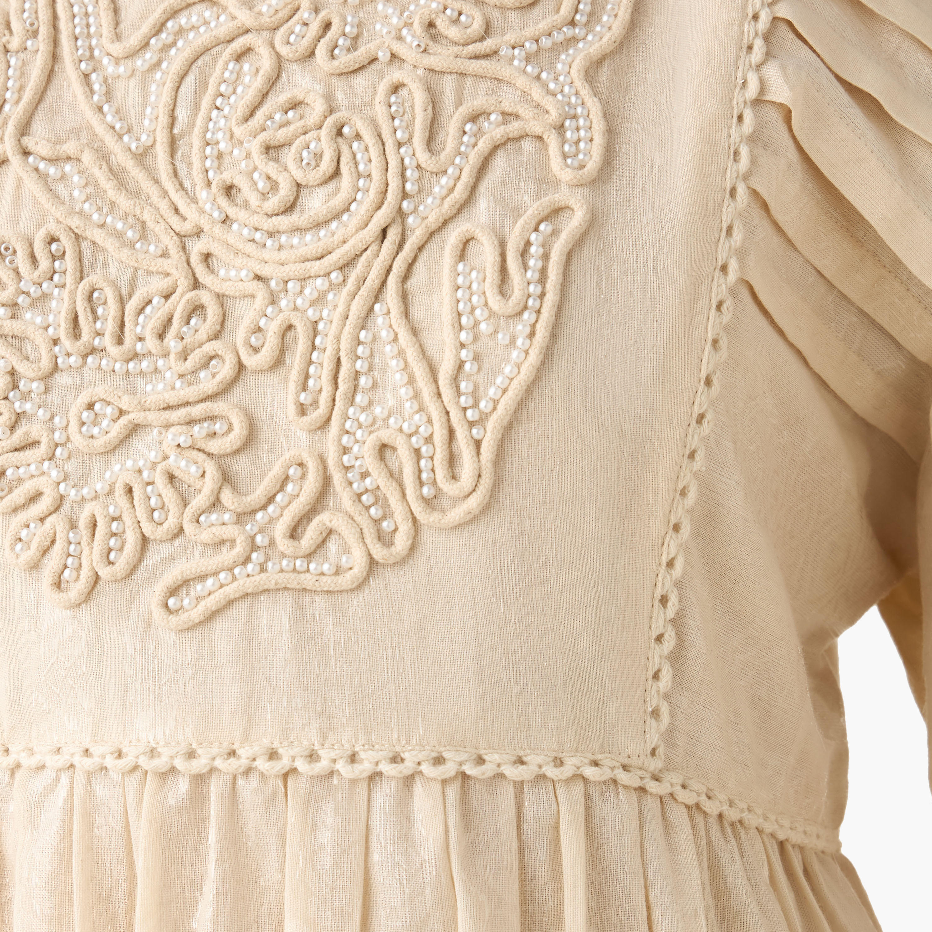 A-line Maxi Dress with Pearl Embellishments-women-clothing-dresses-image-2
