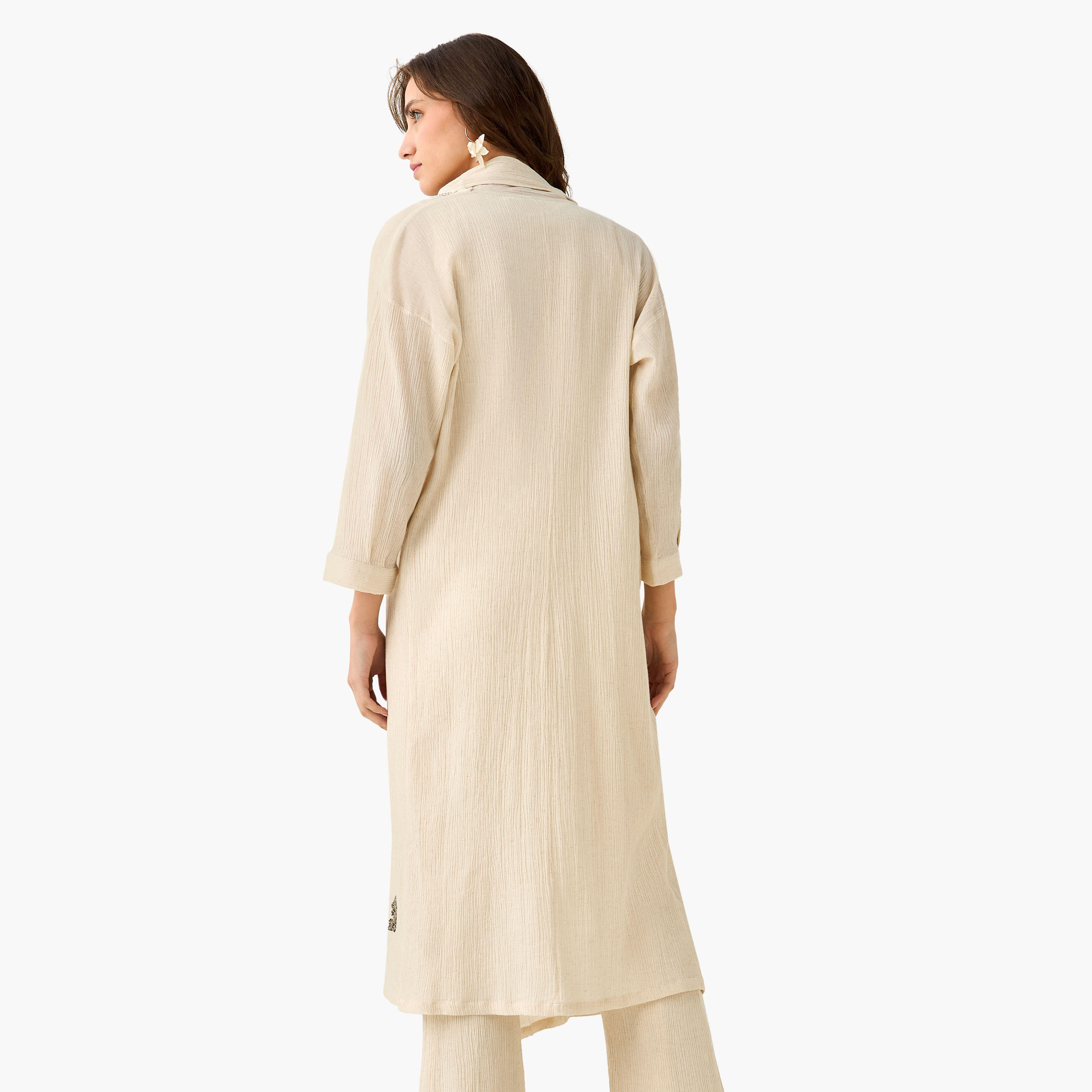 جاكيت فيسكوز مفتوحة من الأمام بتزيينات خرز-women-clothing-coordsets-image-3