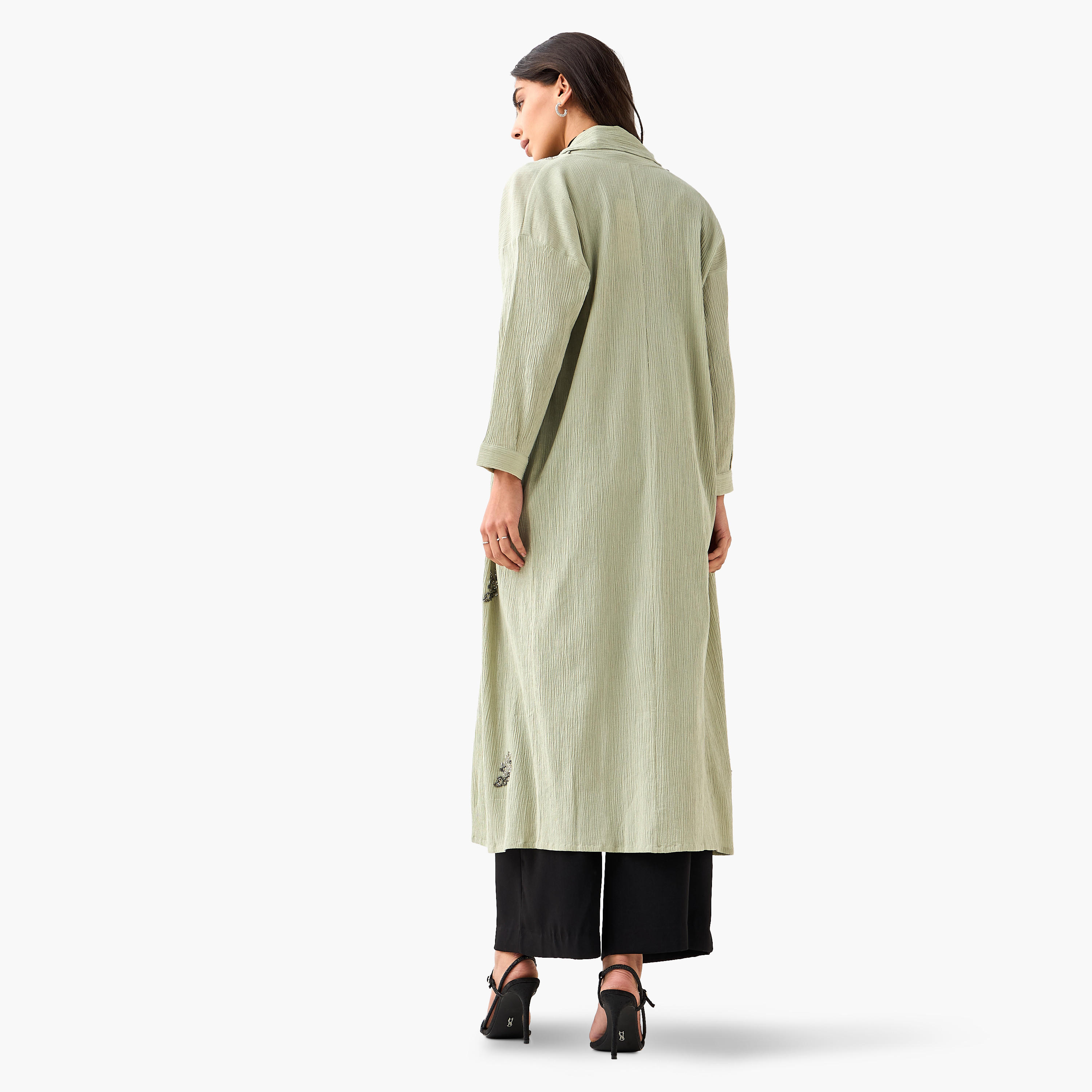 جاكيت فيسكوز مفتوحة من الأمام بتزيينات خرز-women-clothing-coordsets-image-5