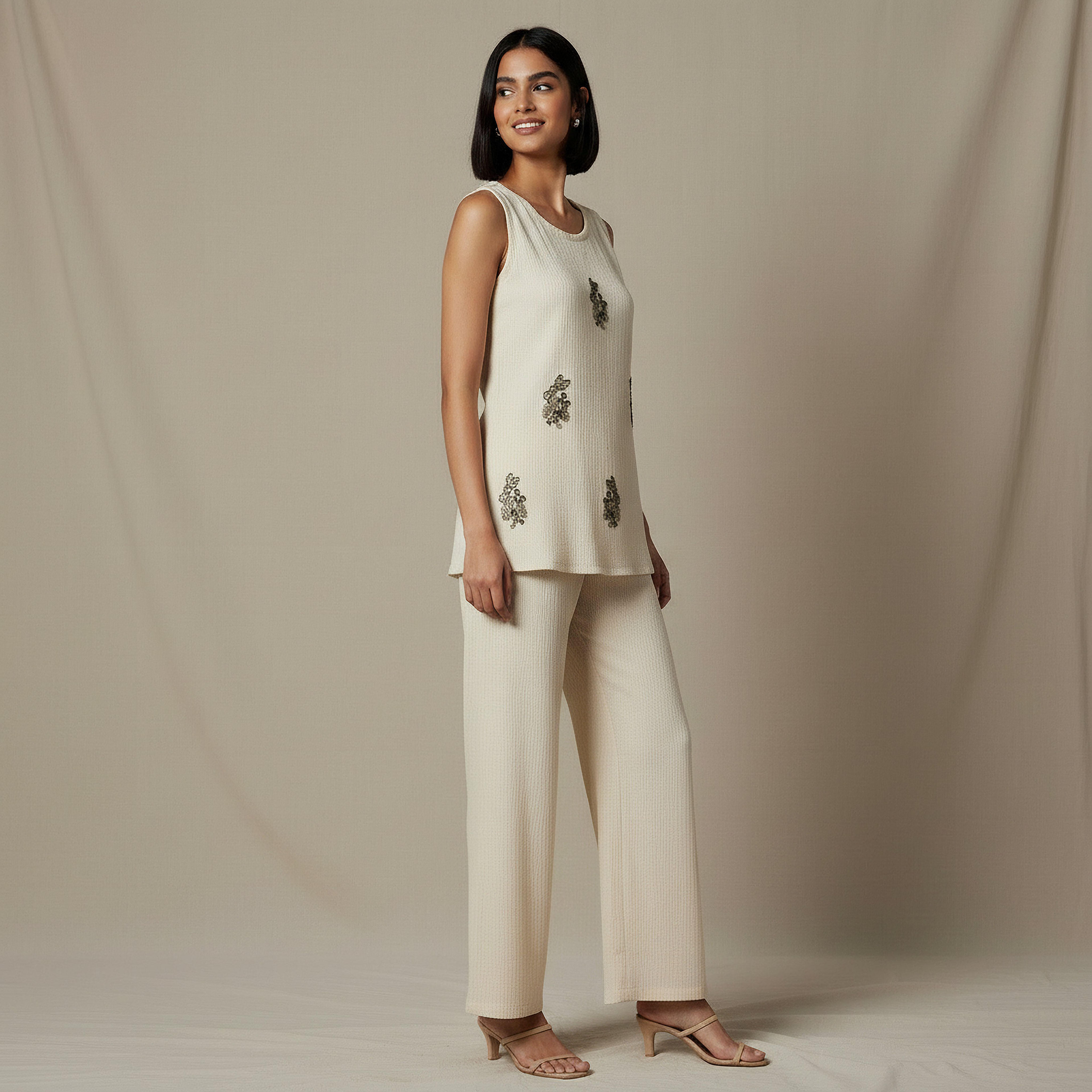 Regular Fit Top with Embellishment-women-clothing-coordsets-image-2