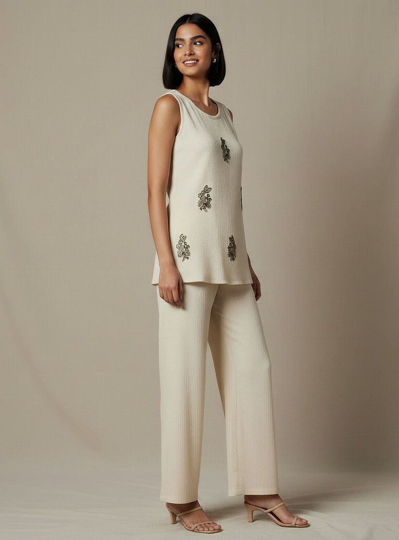 Regular Fit Top with Embellishment-women-clothing-coordsets-image-2