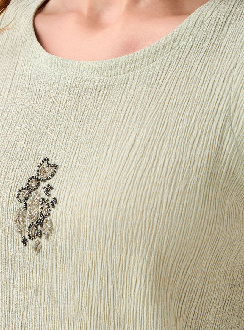 Regular Fit Top with Embellishment-women-clothing-coordsets-image-5